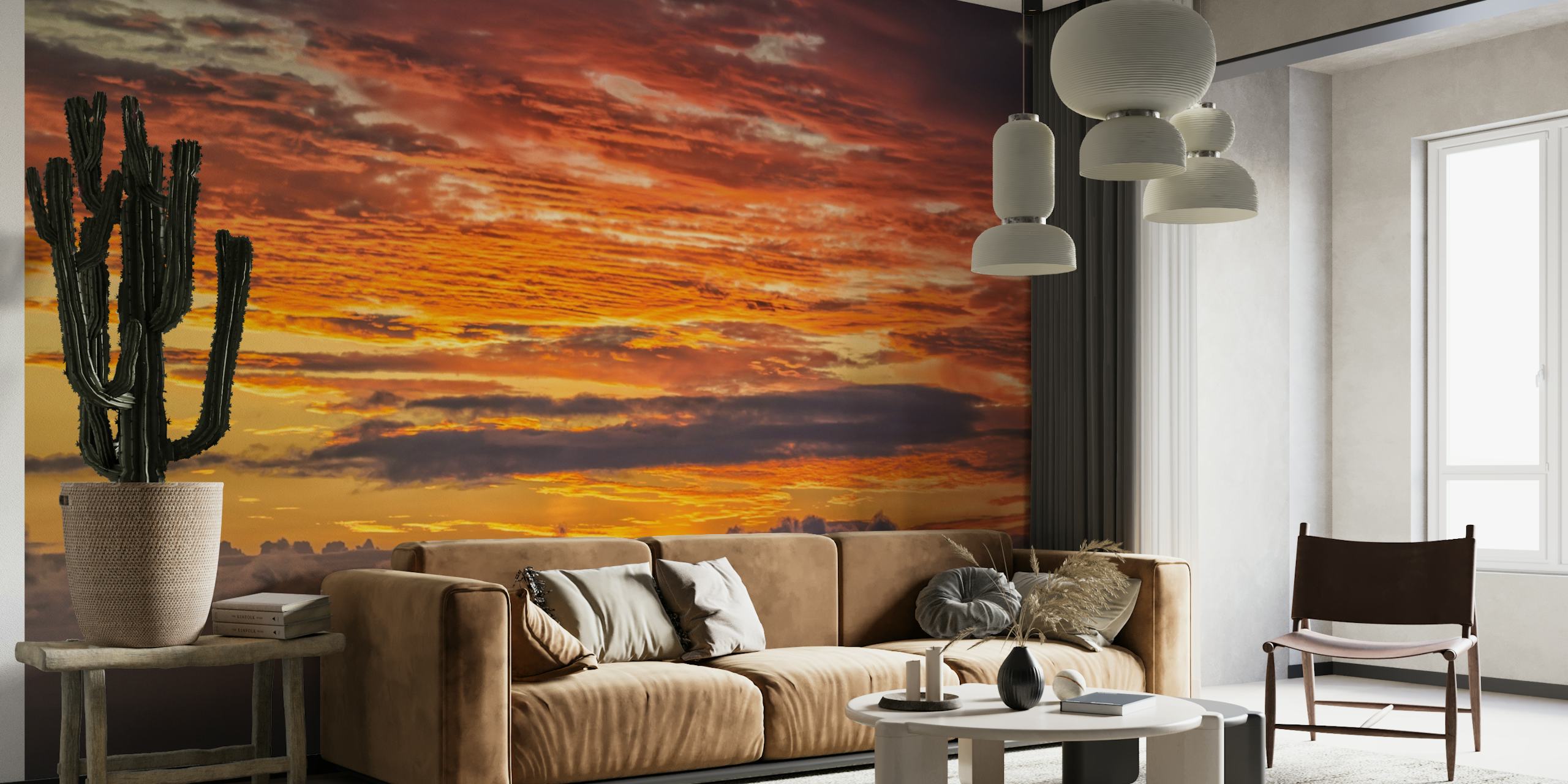 Sunrise  over the ocean wallpaper
