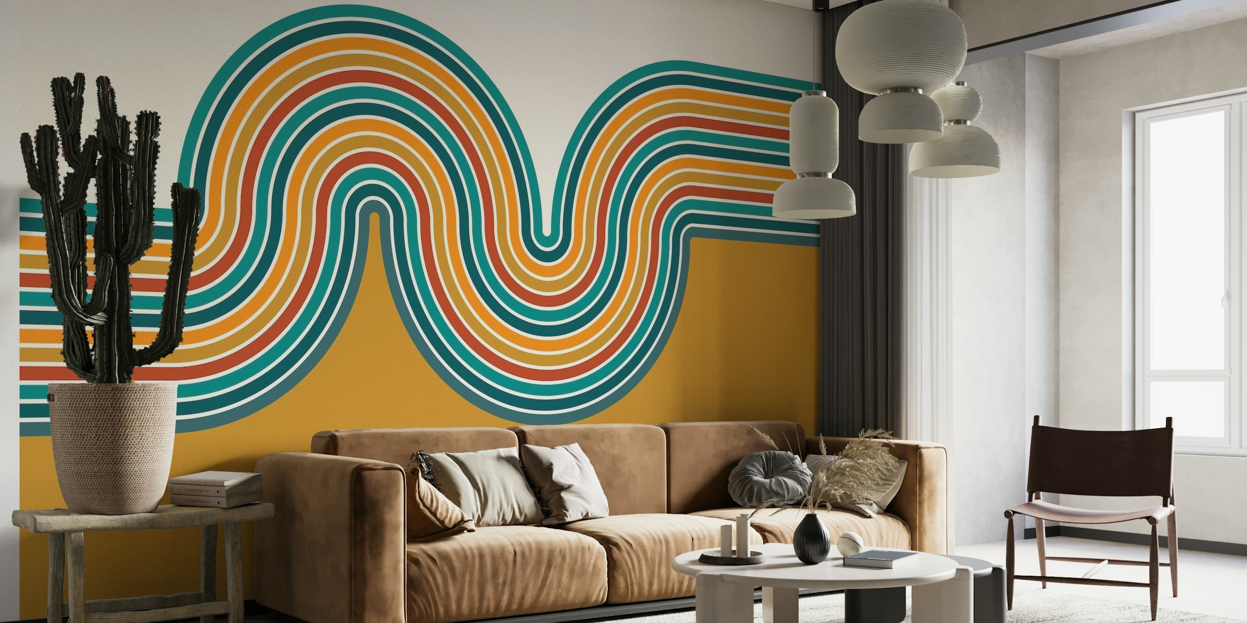 Retro Bright Colours wallpaper
