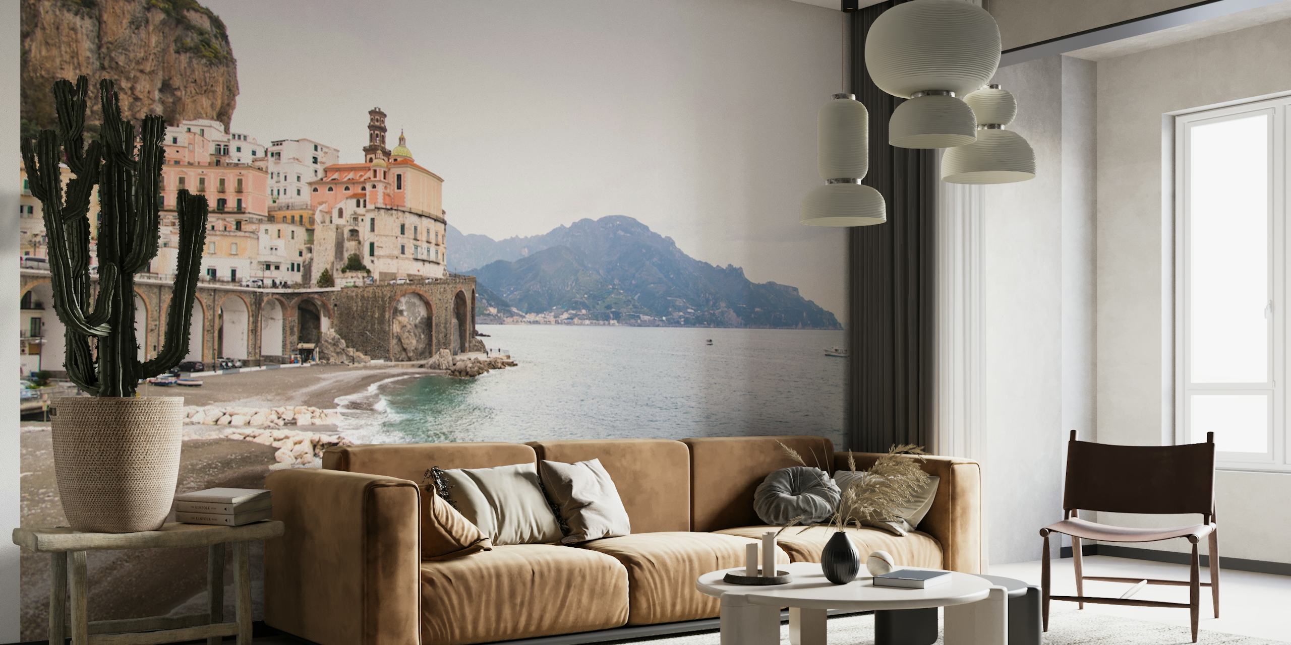 Atrani Beach Dream wallpaper in a room
