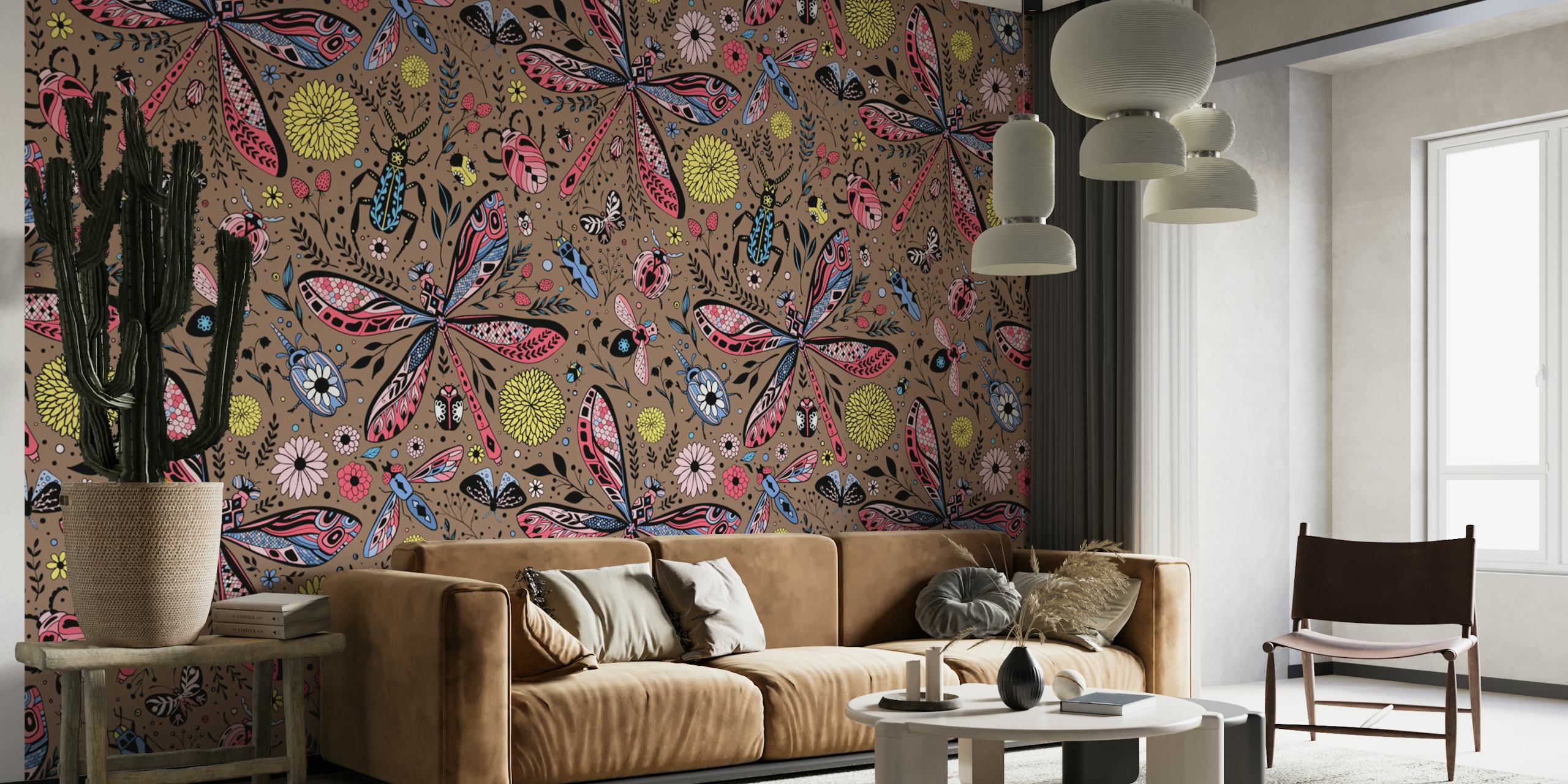 Doodle bugs tapetdesign i et rum