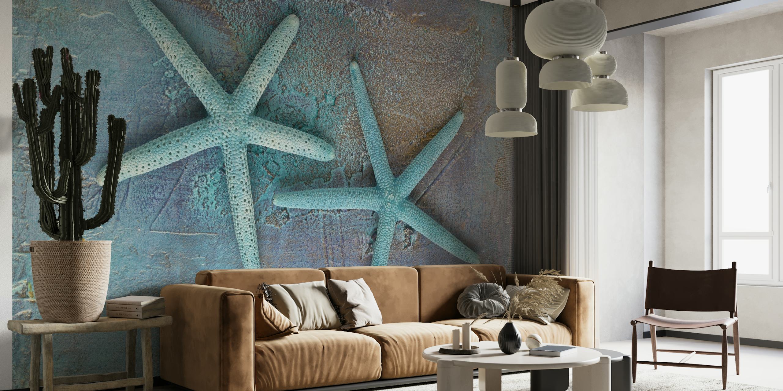 Turquoise Starfish papiers peint