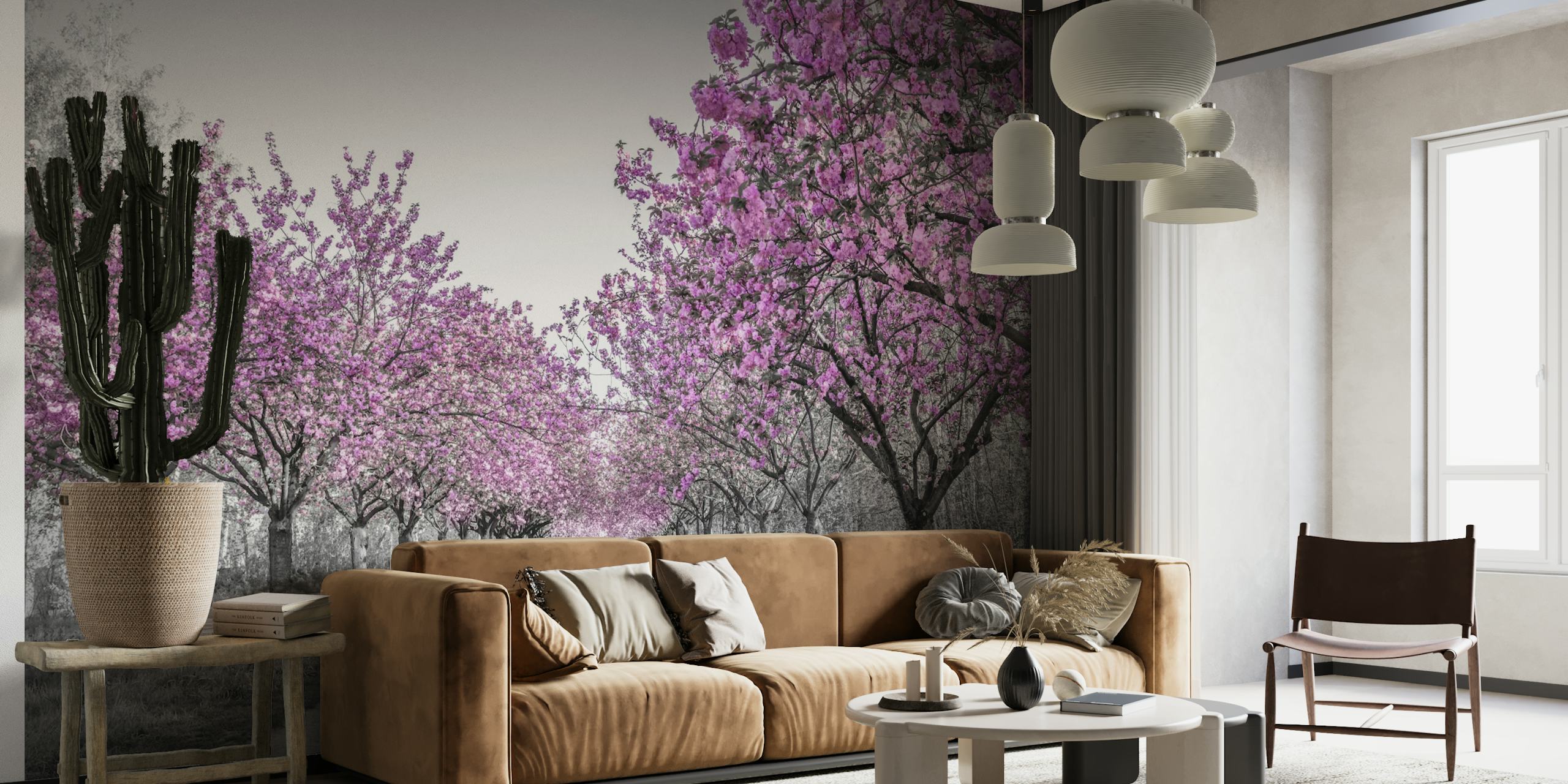 Gorgeous cherry blossom alley behang