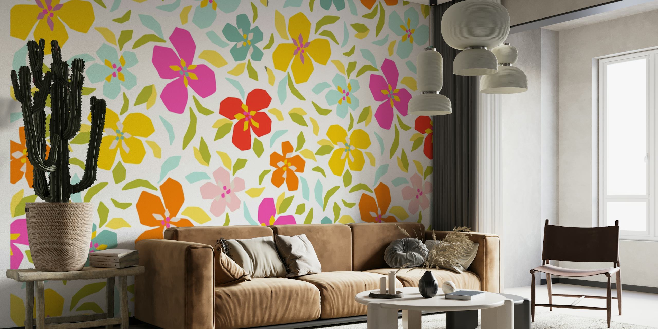 Colorful Hibiscus Summer papel de parede
