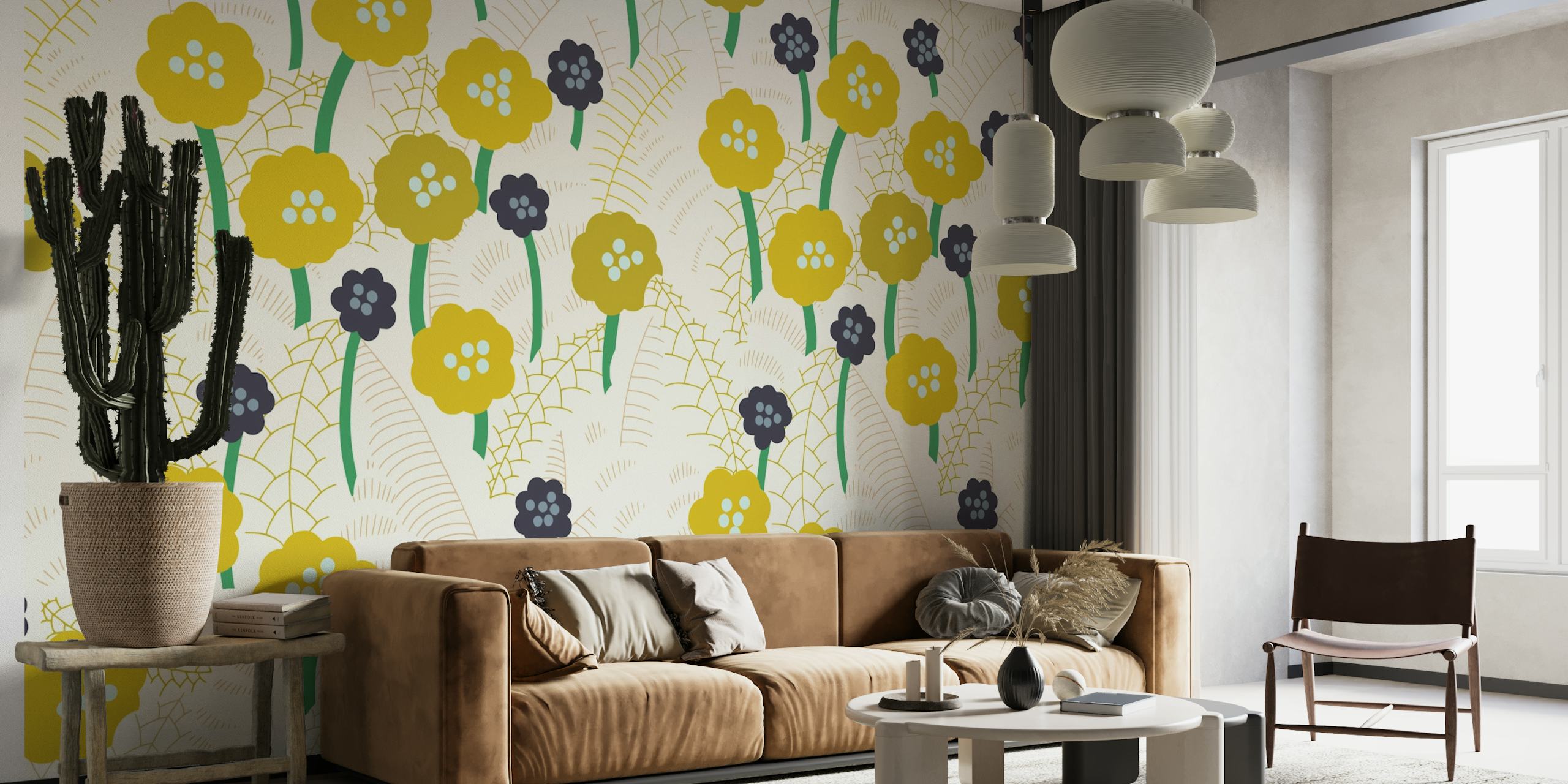 Meadow flowers by day papel pintado