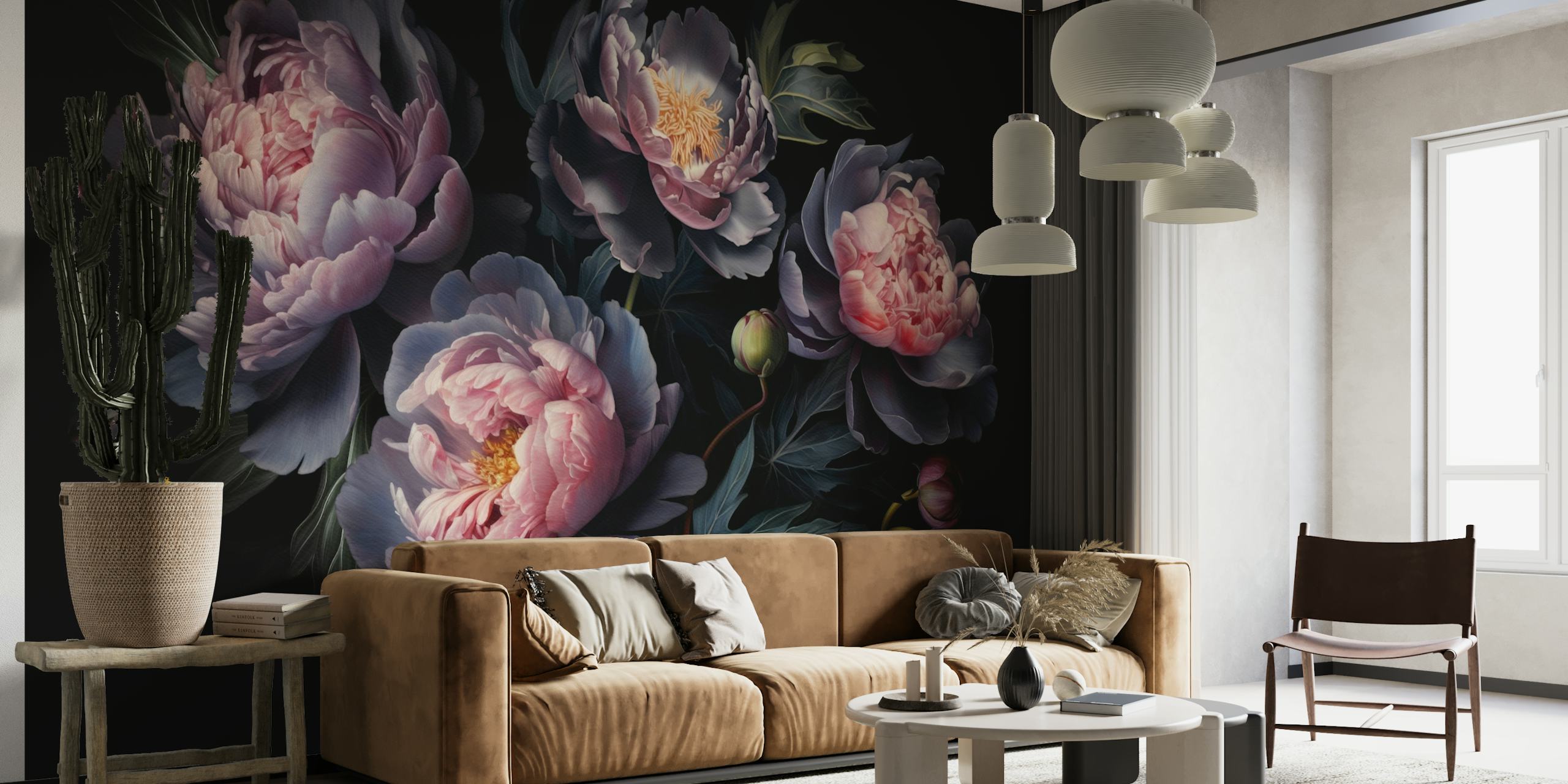 Moody Opulent Baroque Peonies tapety