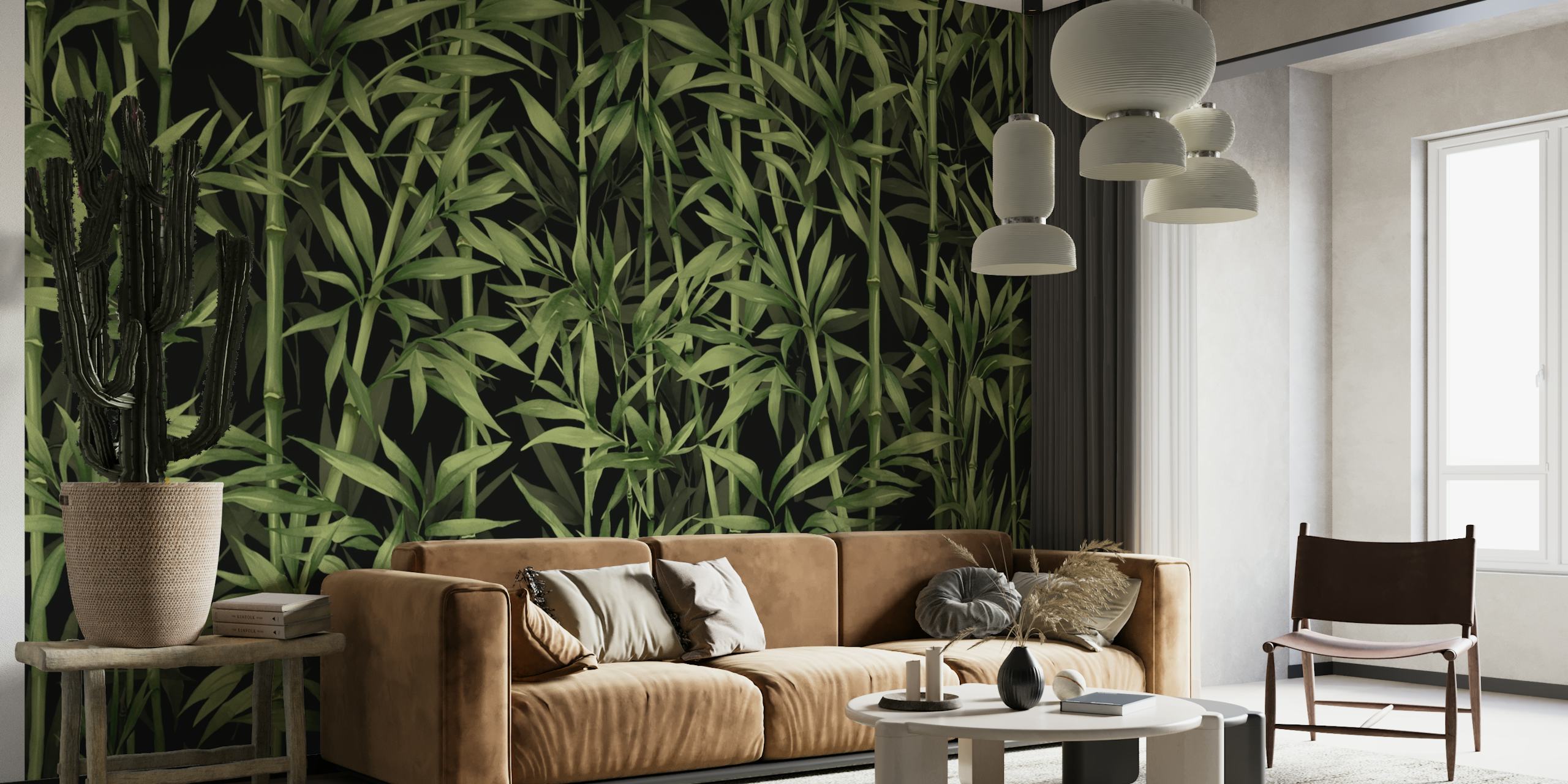 Nature Beauty Bamboo Emerald papel de parede