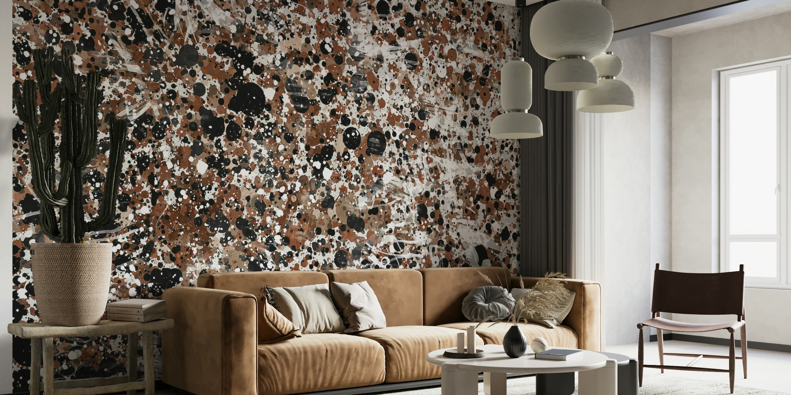Abstract splattered and splotched patterns wall mural