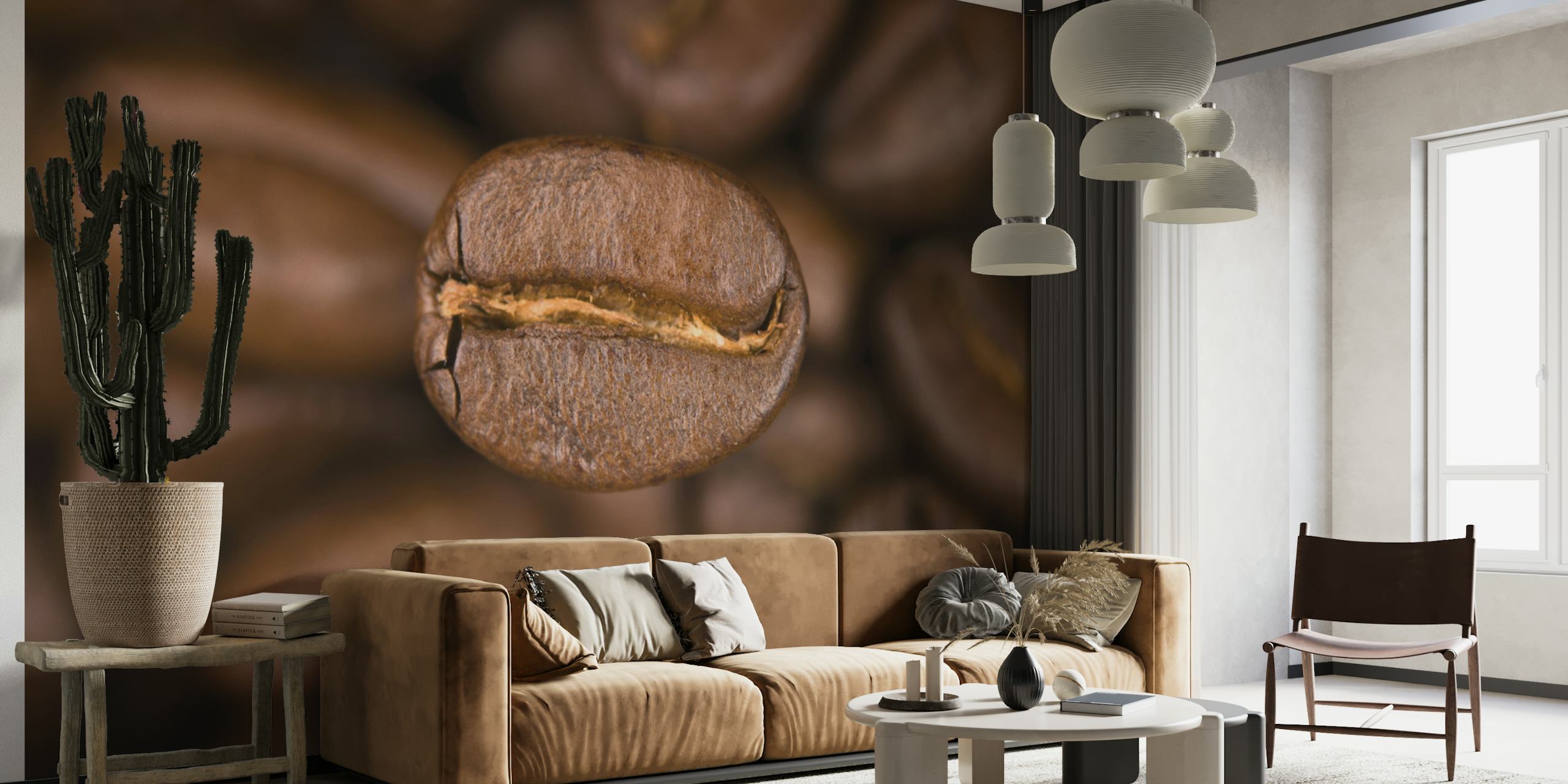 Wallpaper featuring roasted coffee beans