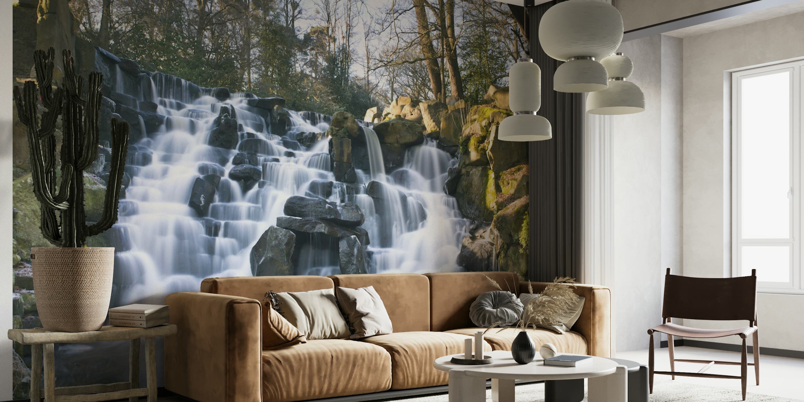 Waterfall at winter wallpaper