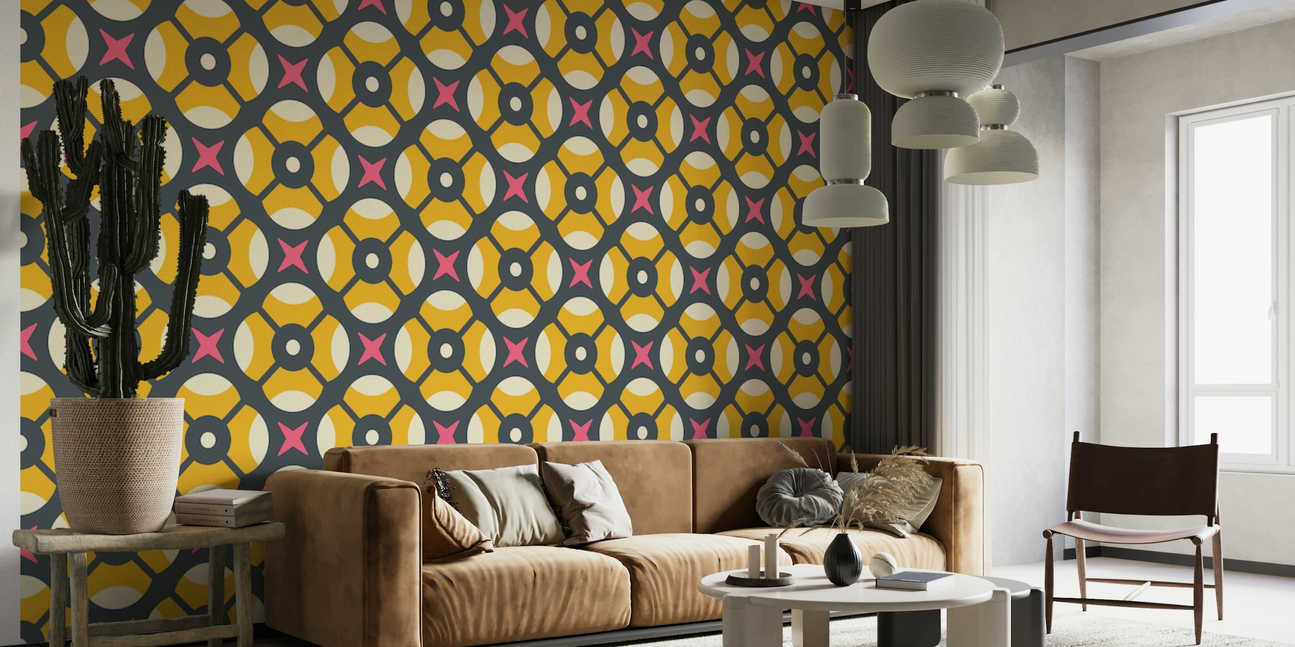 2152 Abstract retro pattern behang
