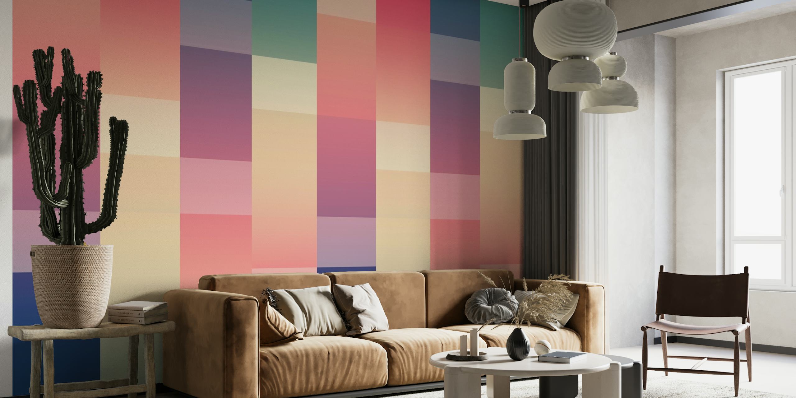 Abstract Geometric Sunset wallpaper