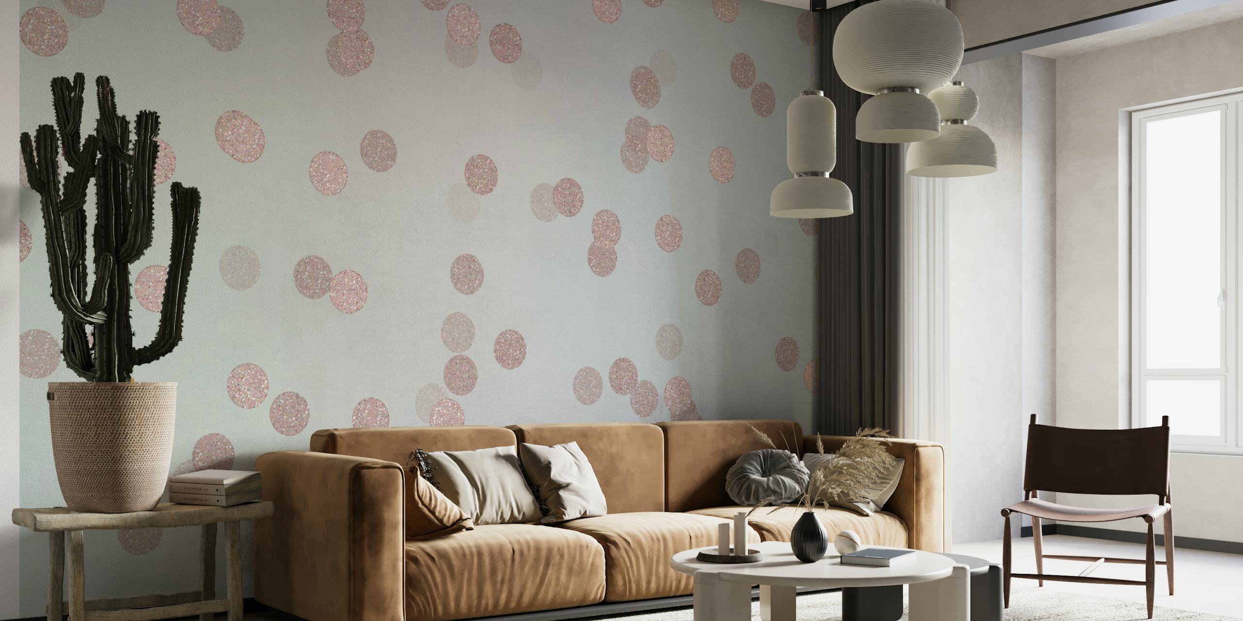 Pink Glamour Dots wallpaper