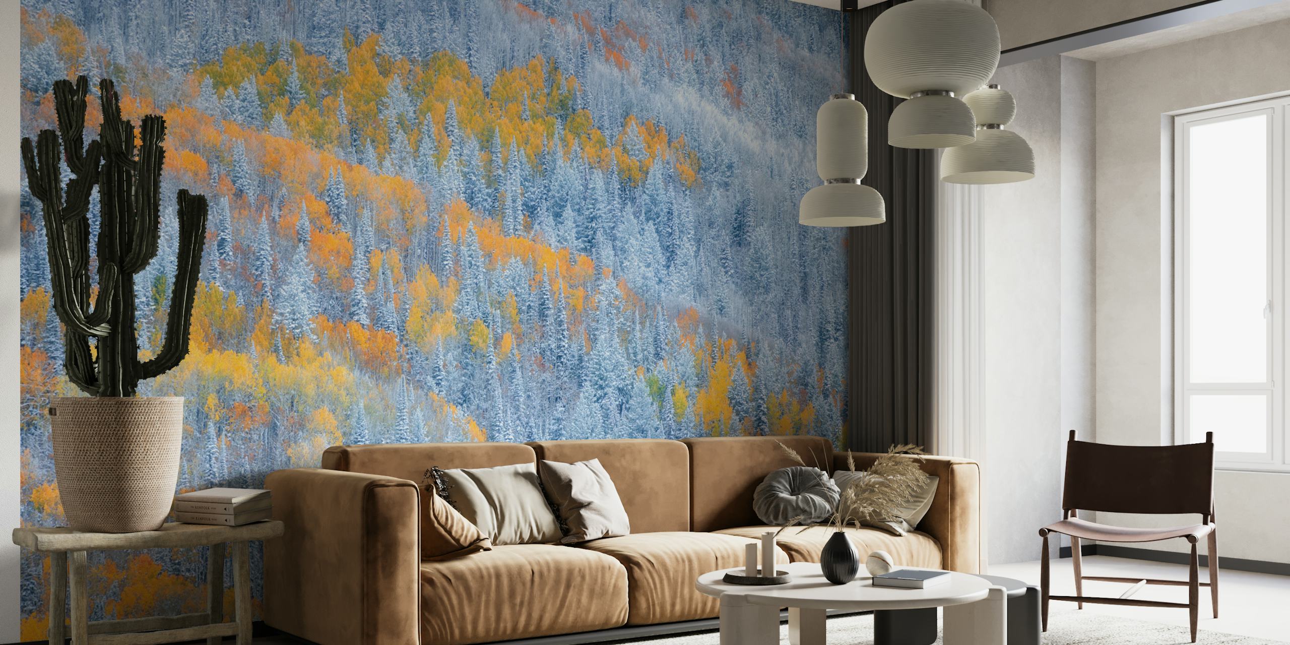 Design de papel de parede mostrando Transition of Seasons
