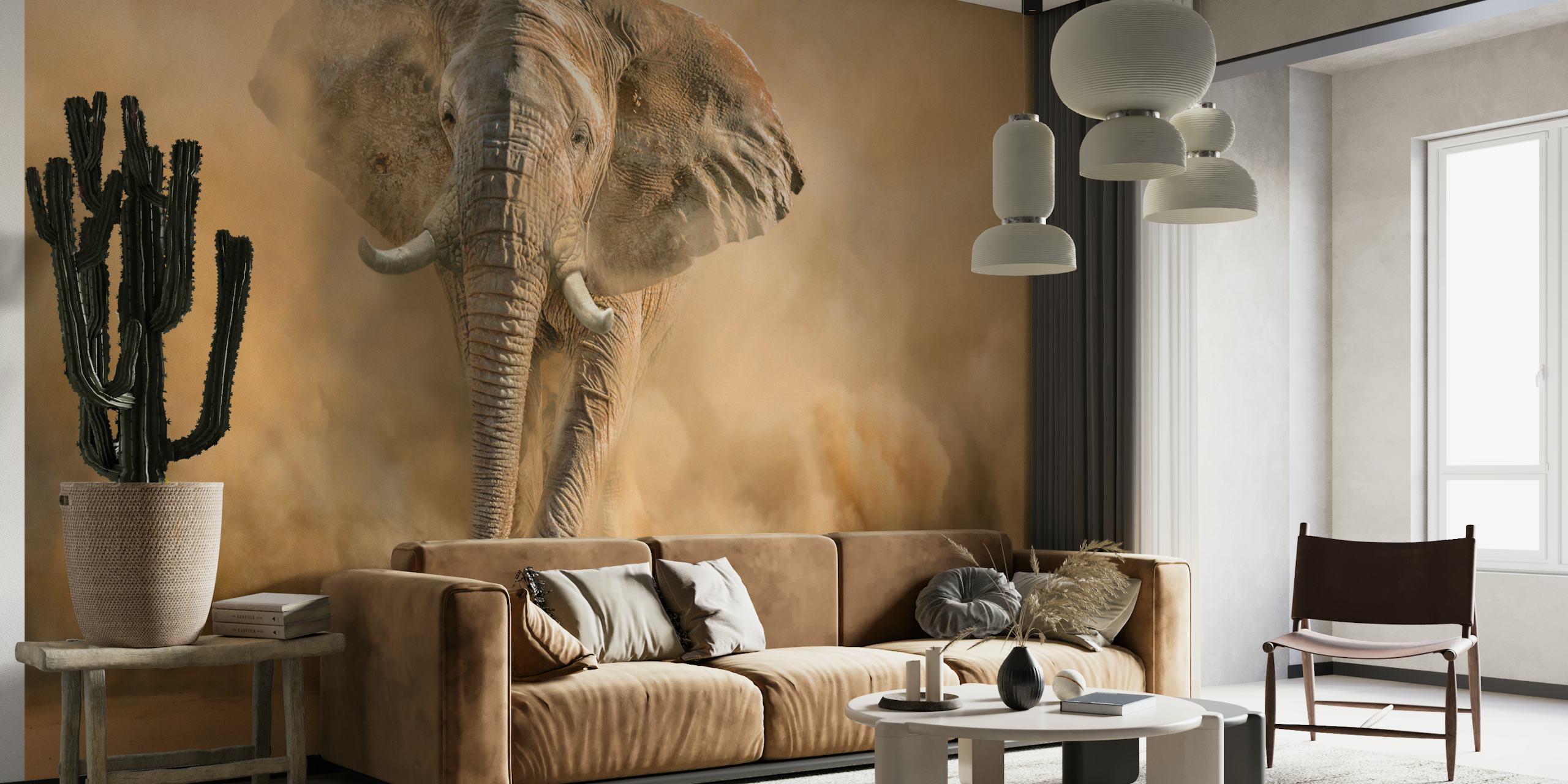 Papel de parede Desertstorm exibido em um quarto