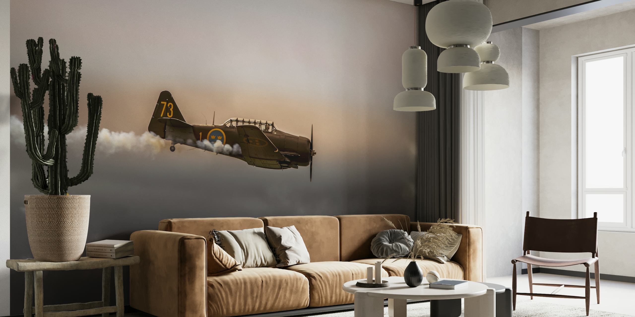 Airshow Roskilde tapet i et rum