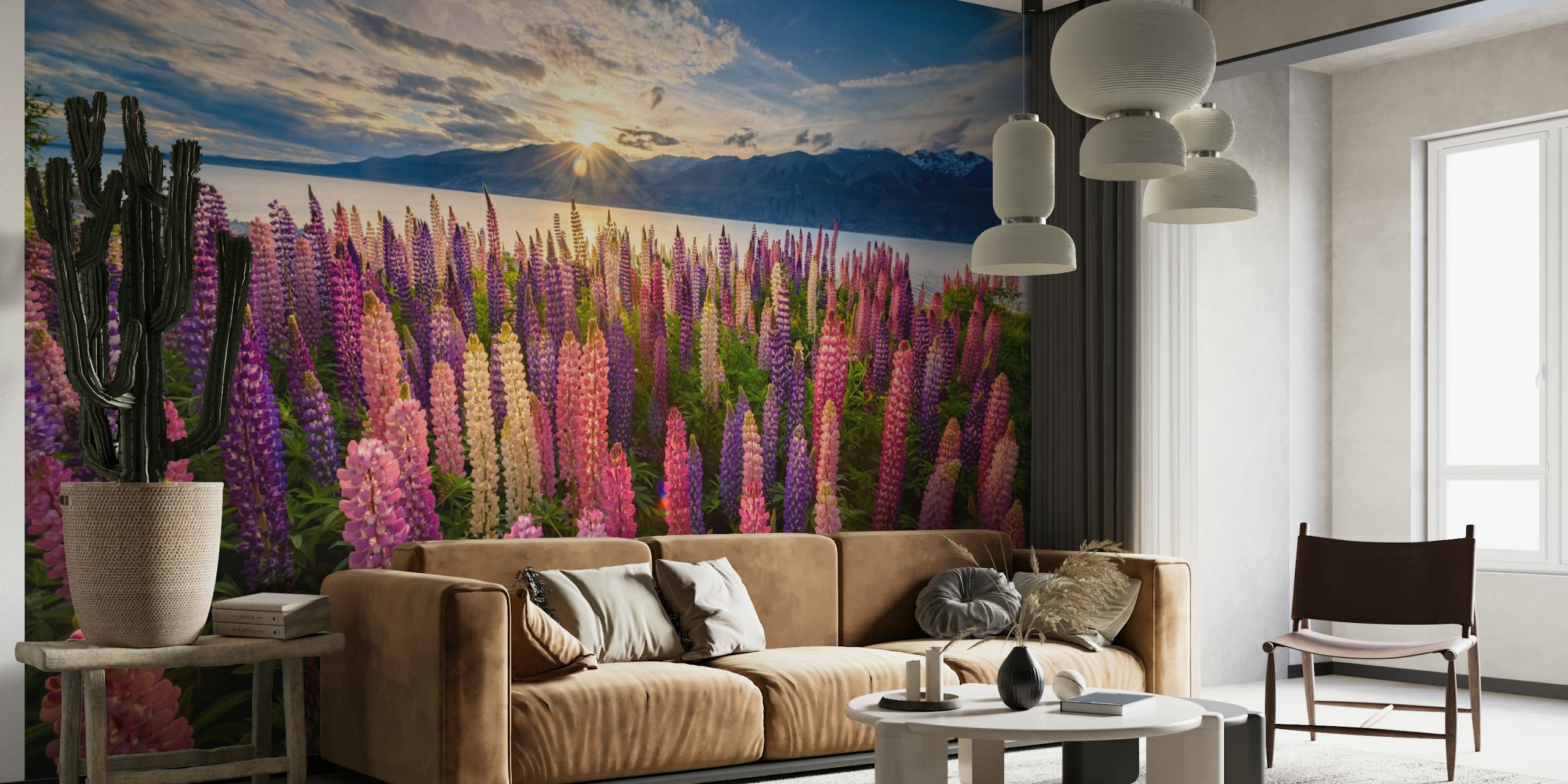 Lupins lakeside tapete