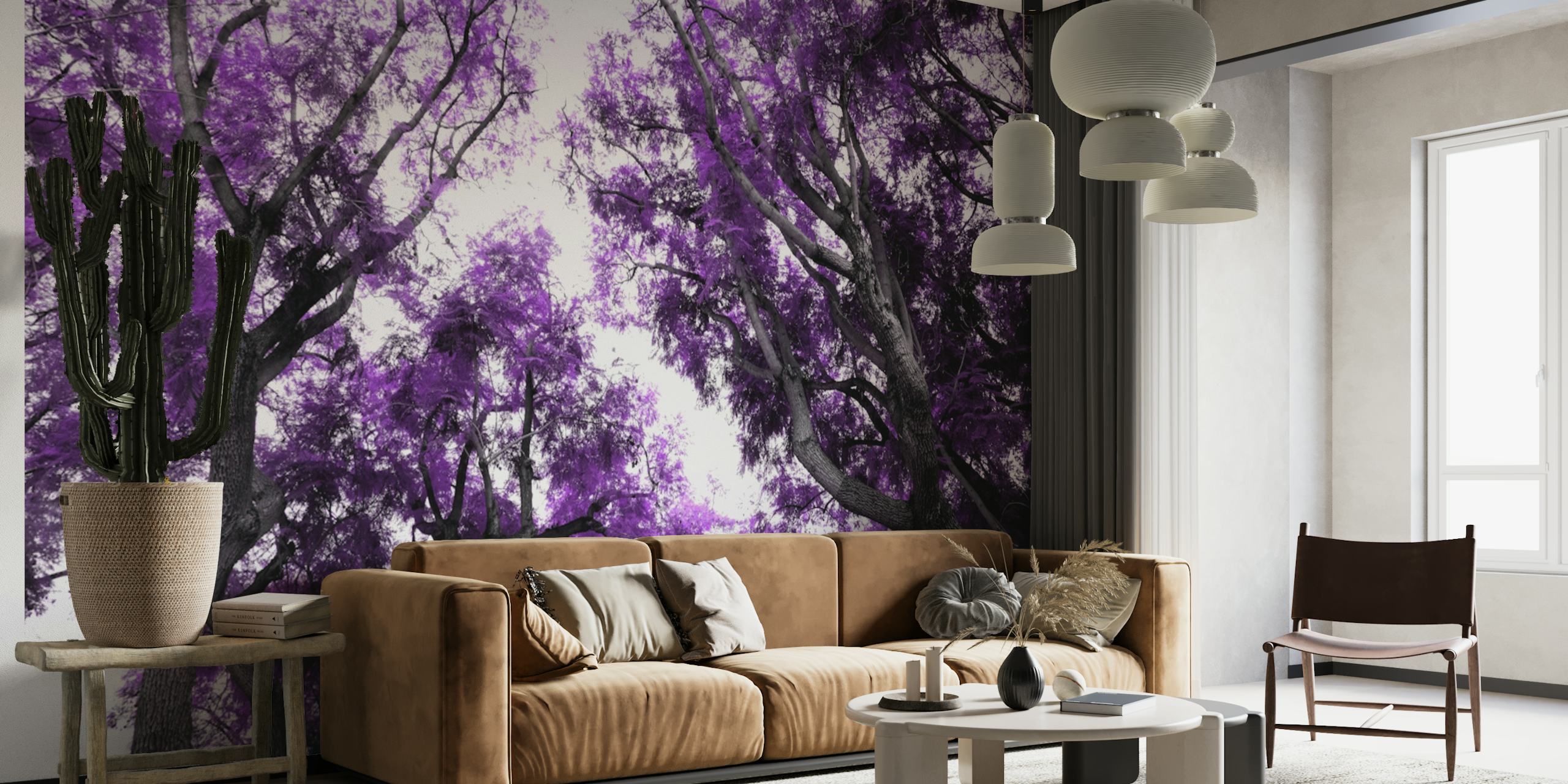 Purple Trees Dream 1 papel pintado