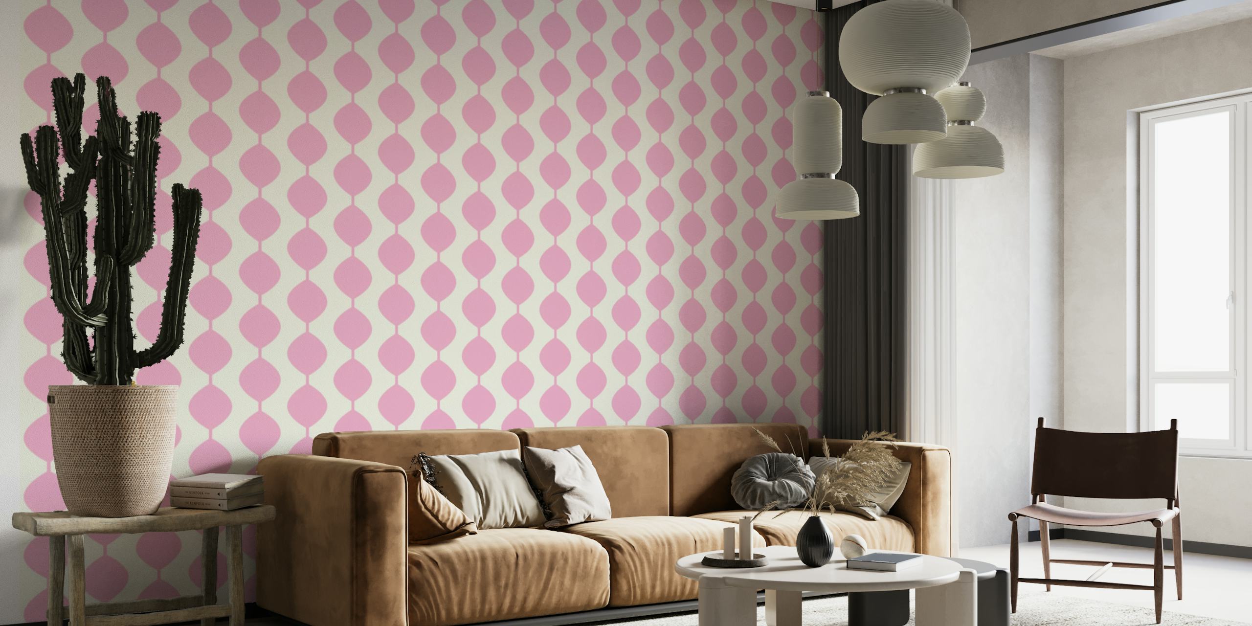 Pink retro wallpaper