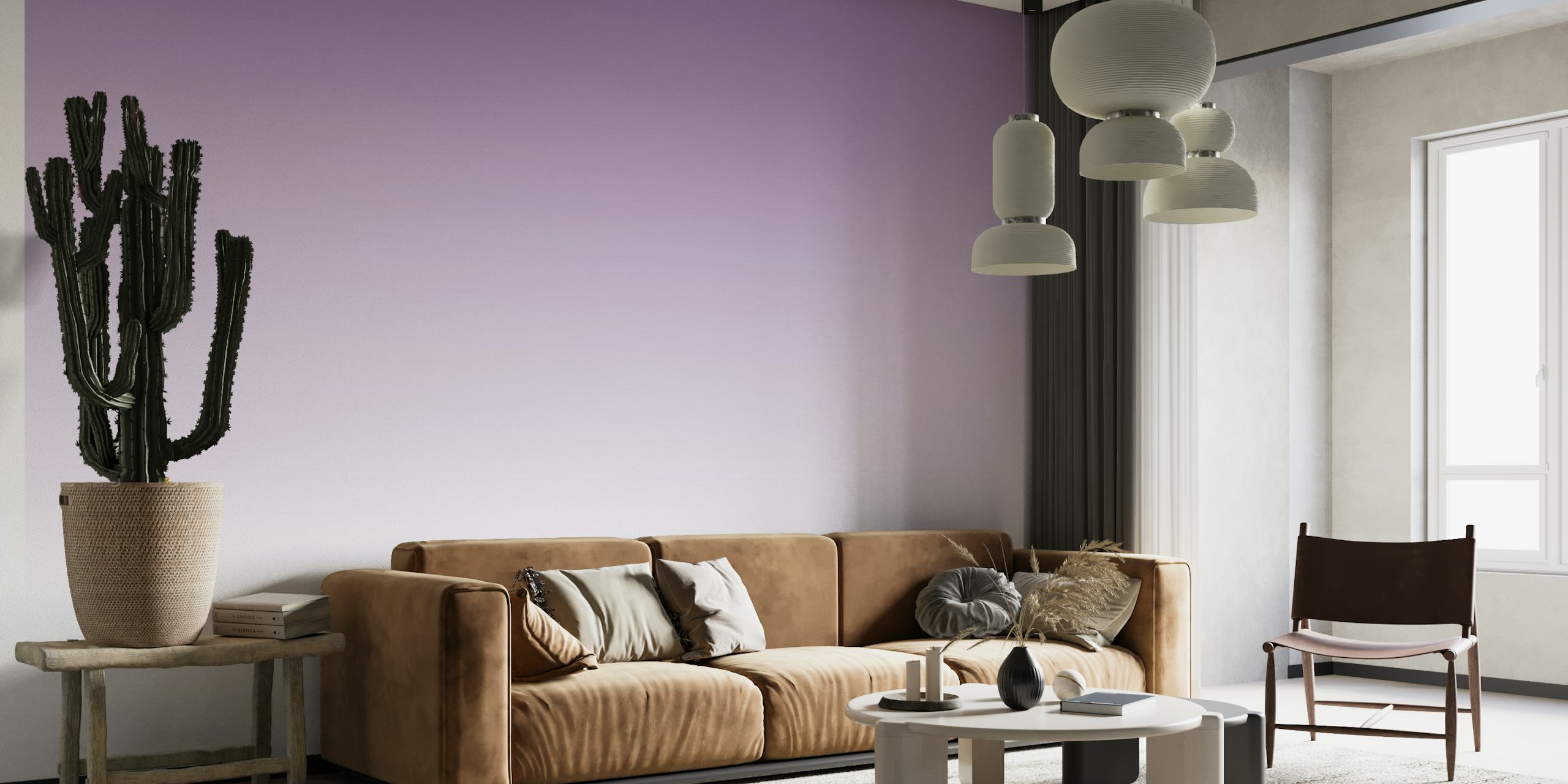 Pastel Purple Gradient tapet i et rom