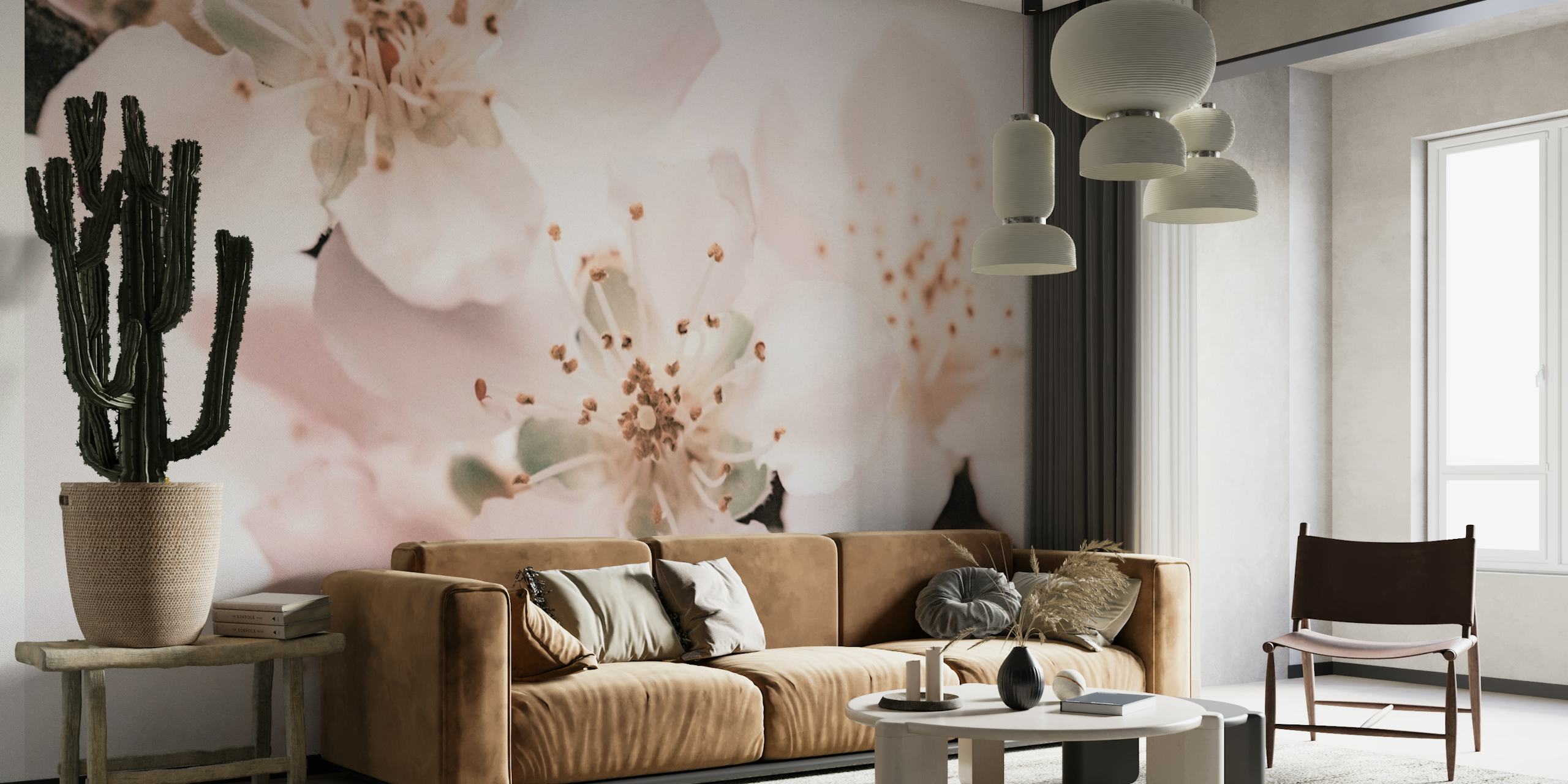 Cherry blossoms tapet i et rom