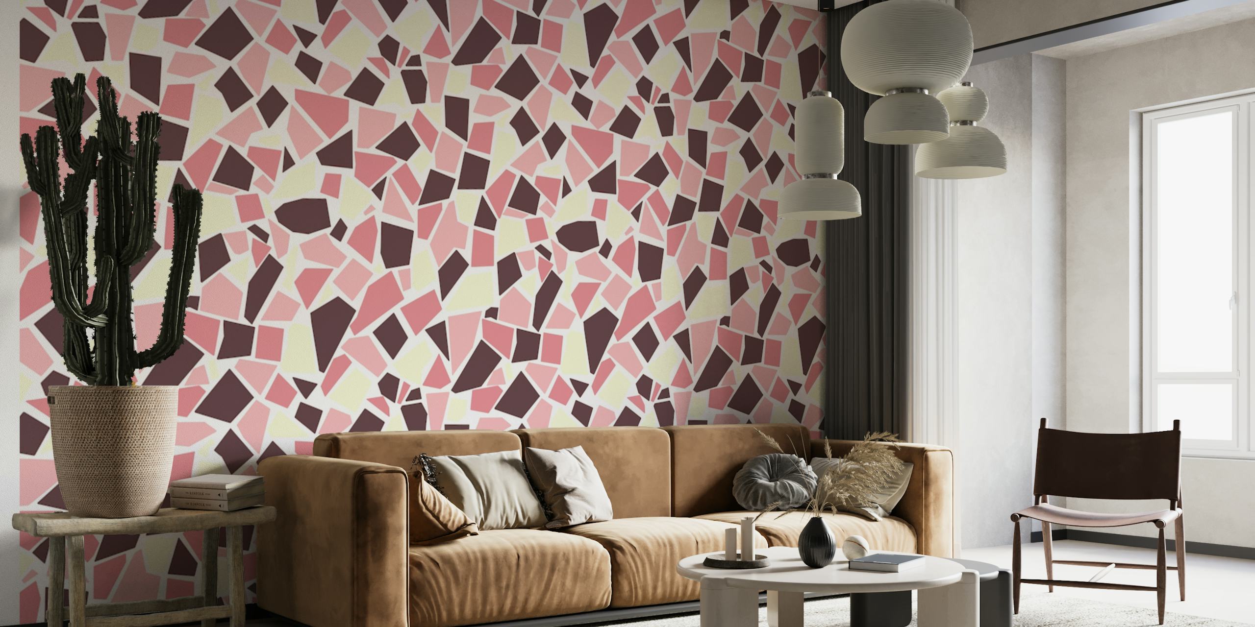Mosaic art 1 pink wallpaper