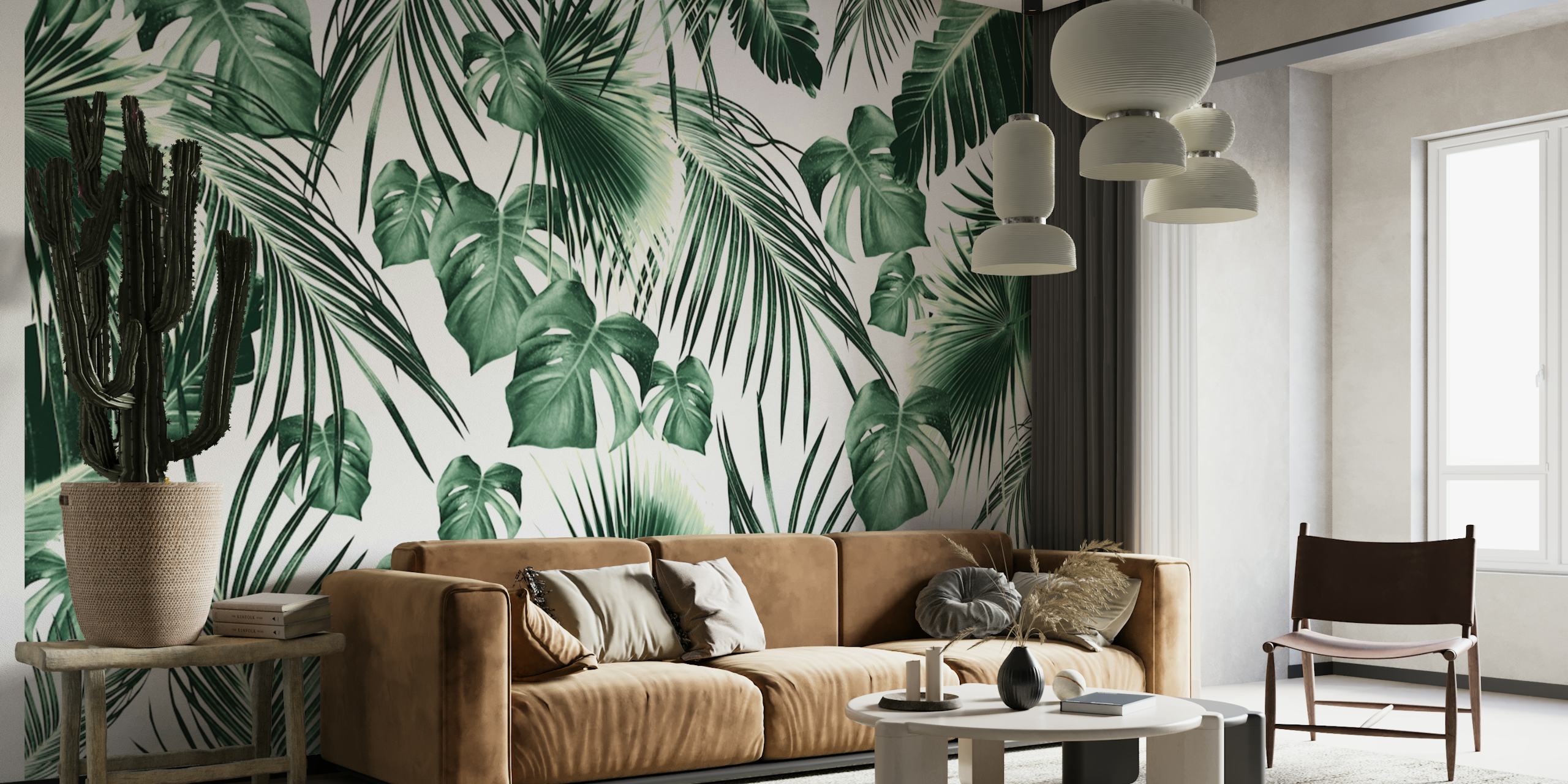 Tropical Jungle Leaves 7 w 1 wallpaper