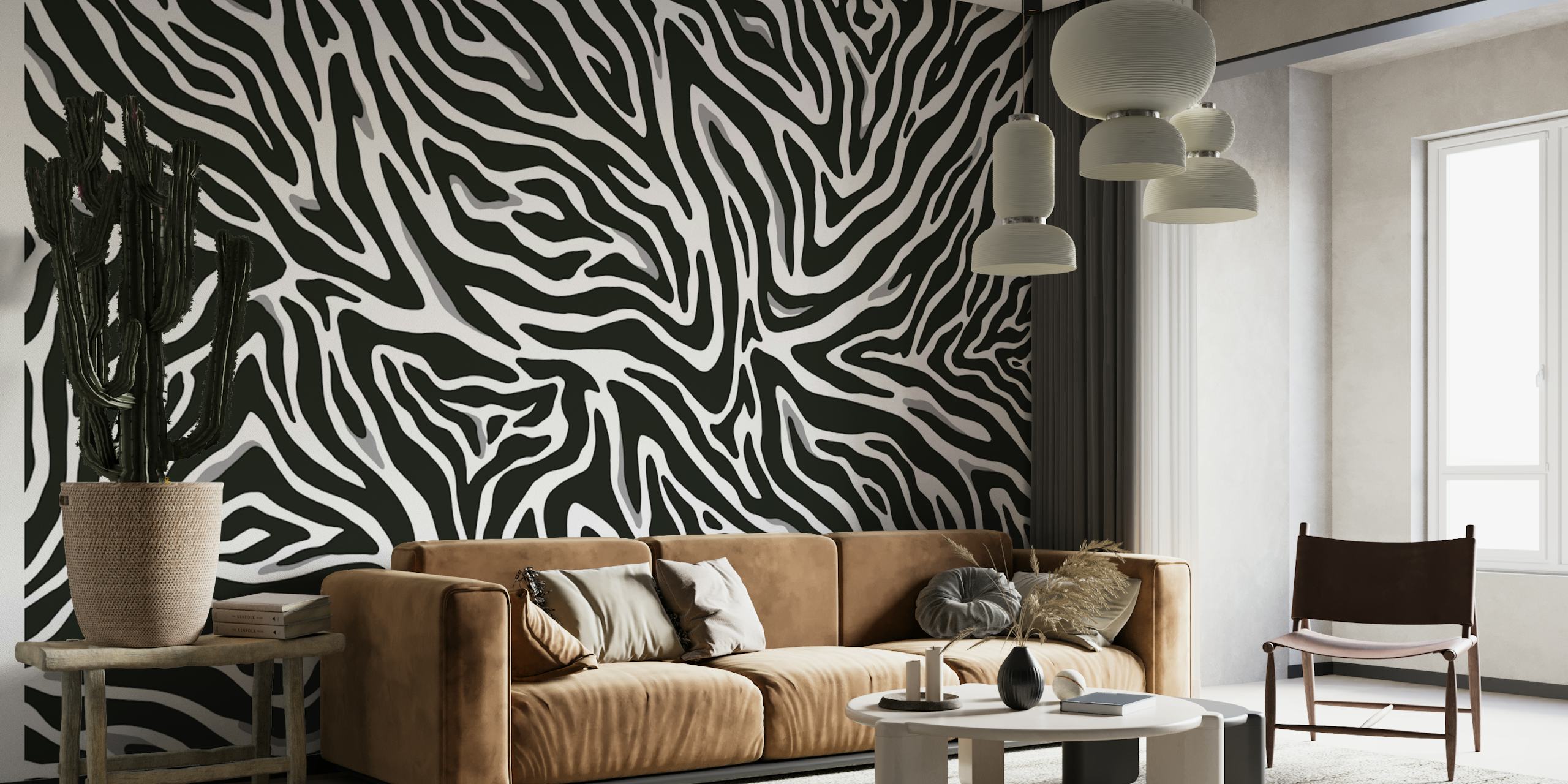 Zebra pattern II wallpaper