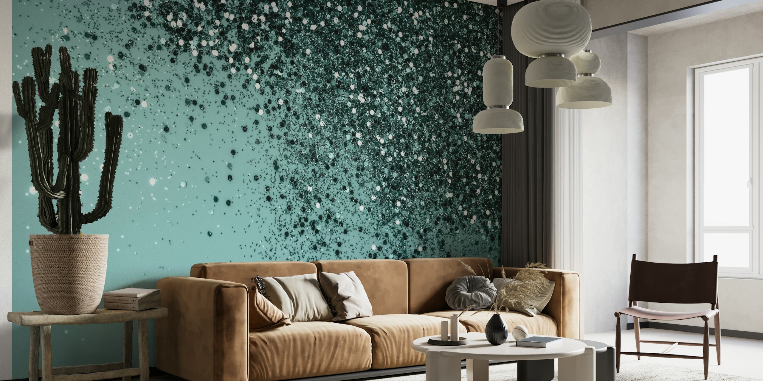 Teal Mermaid Ocean Glitter 4 wallpaper