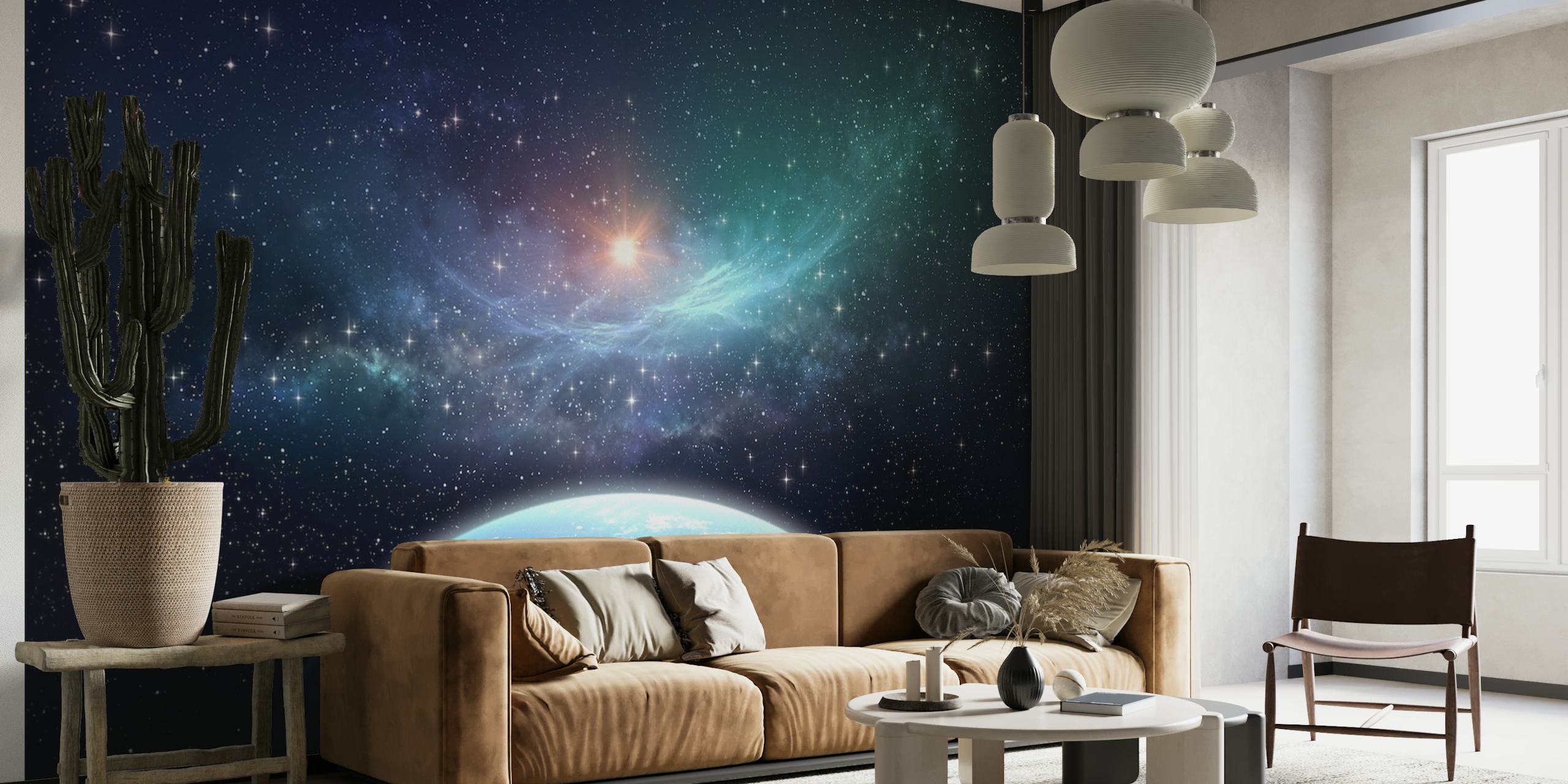 Earth in outer space wallpaper