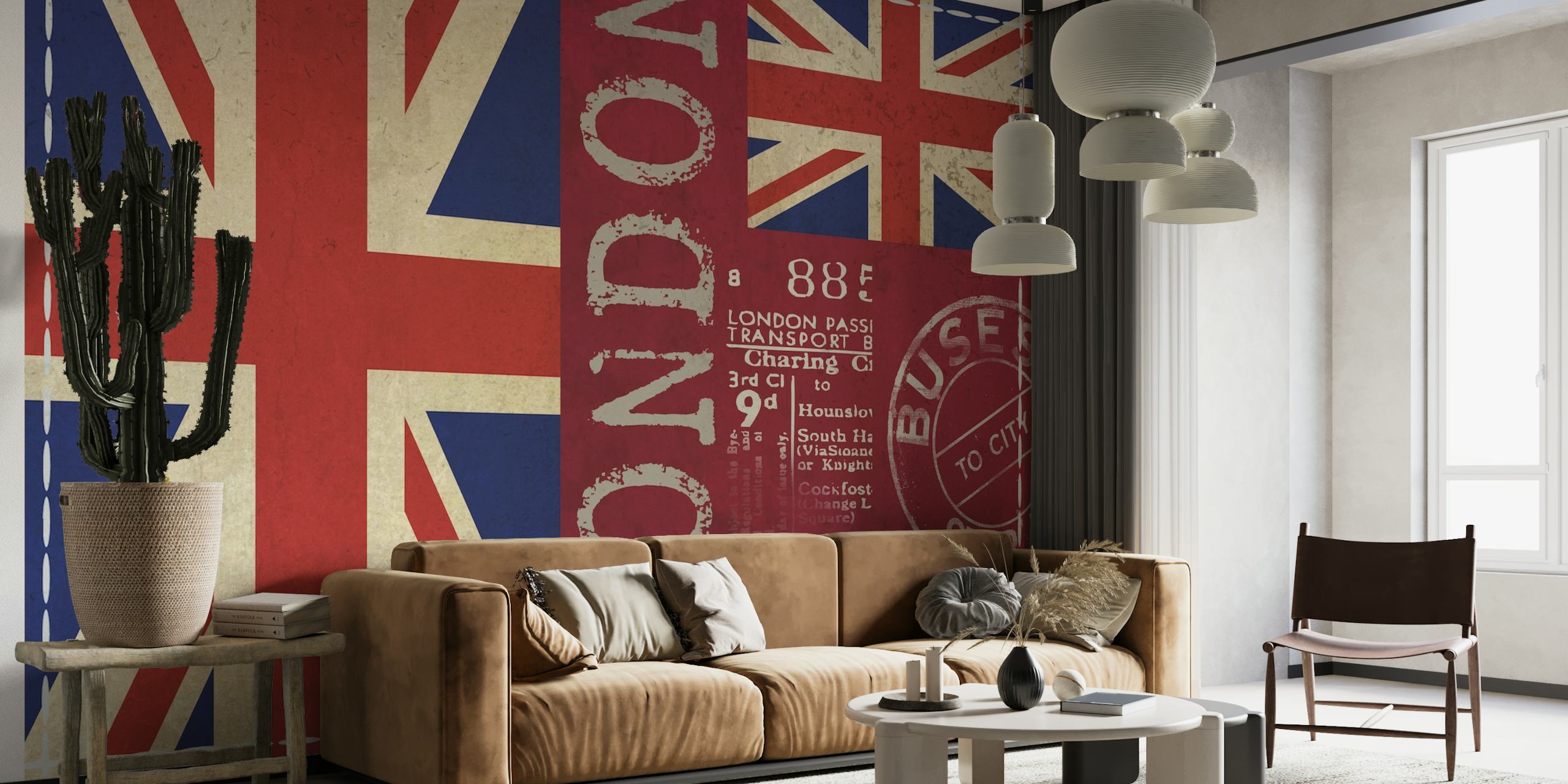 Union Jack London Mix wallpaper