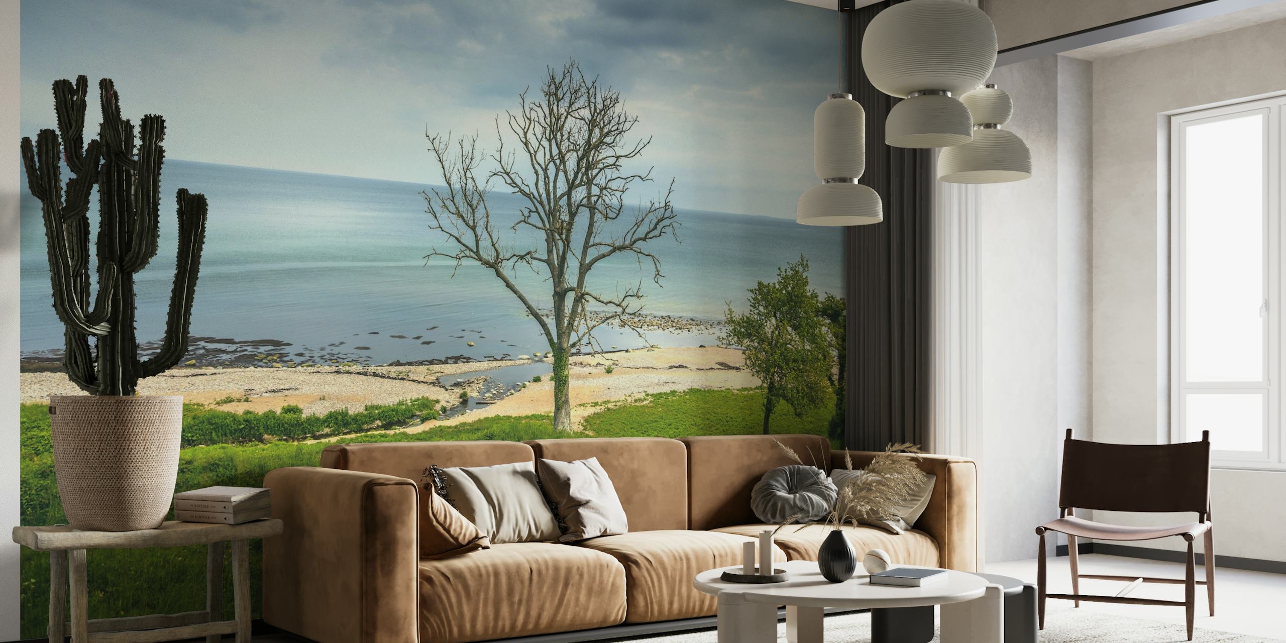 Bornholm Island Beach Impression With Tree wallpaper