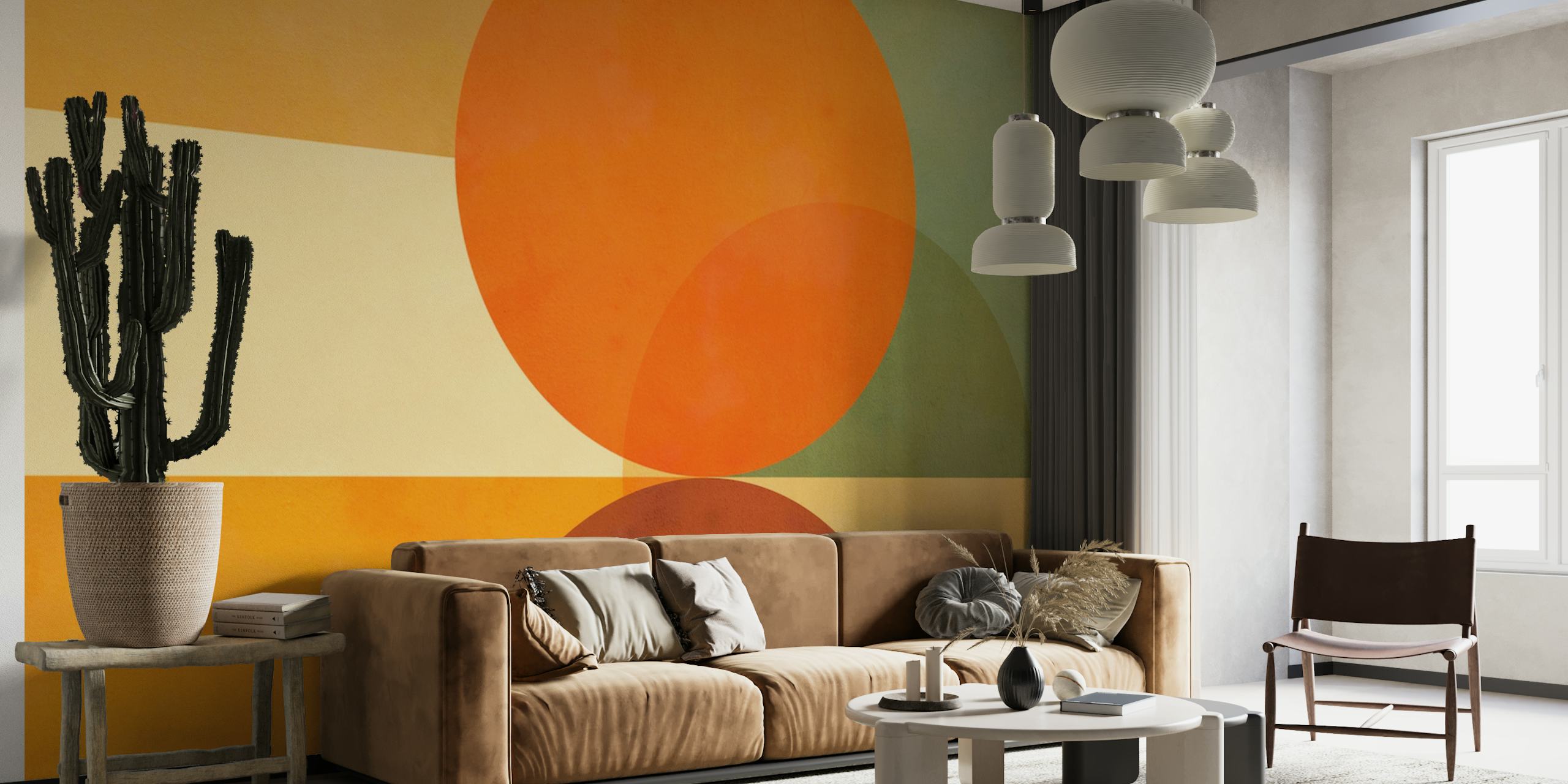 Mid-Century Fall Colours 1 • Mural behang