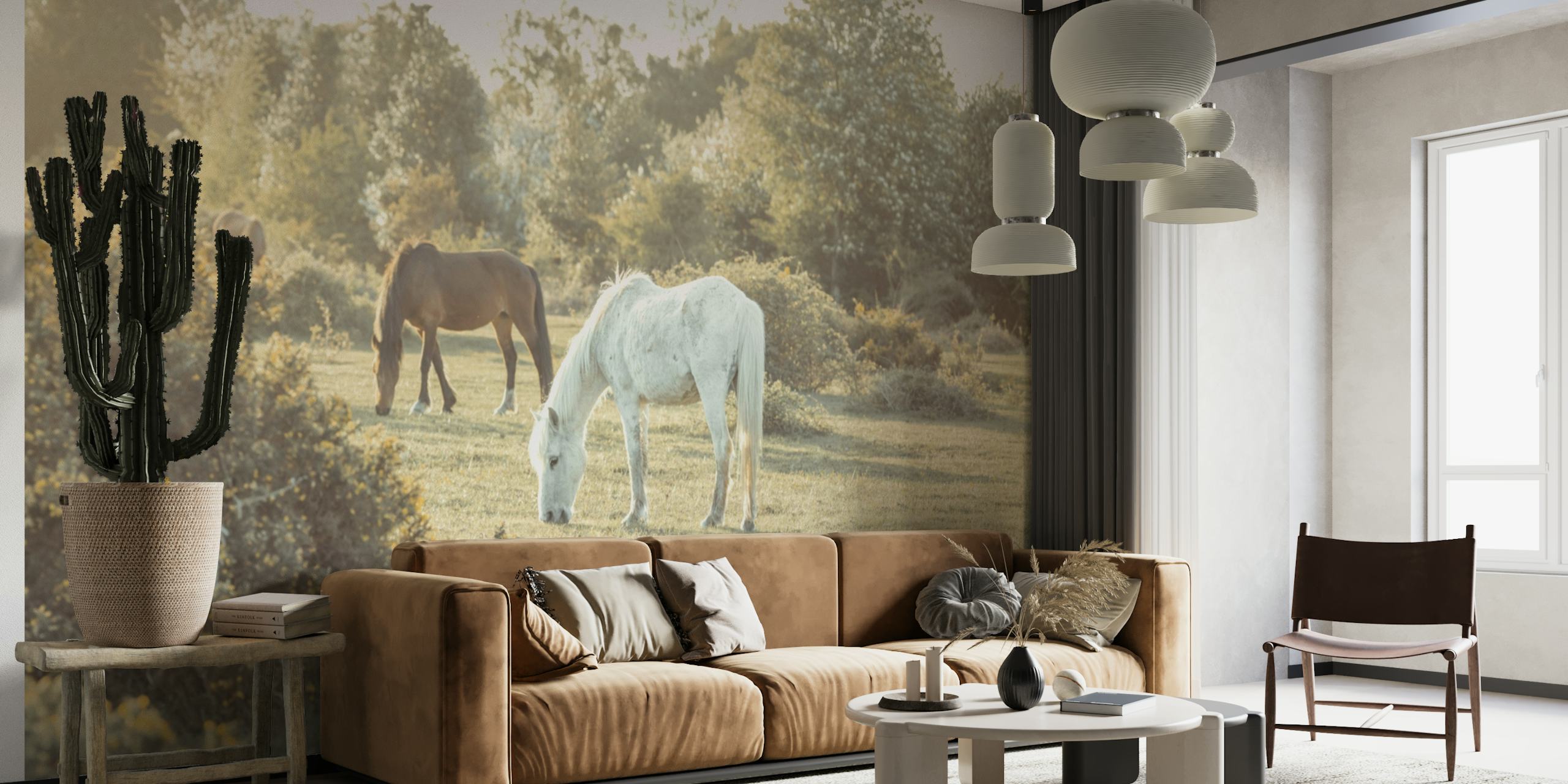 Grazing Horses wallpaper