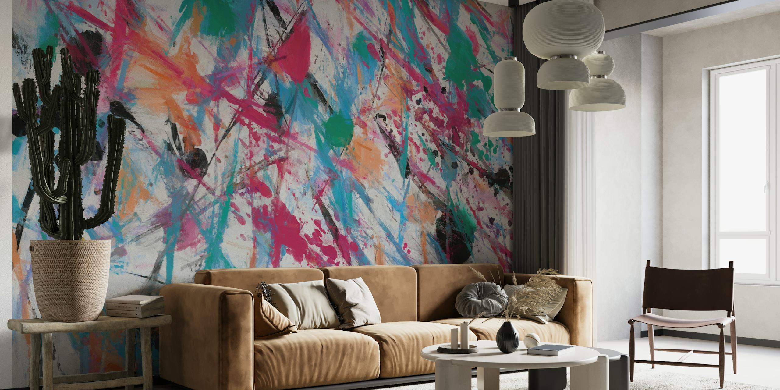 Pollock Wink 40 wallpaper in a bright room
