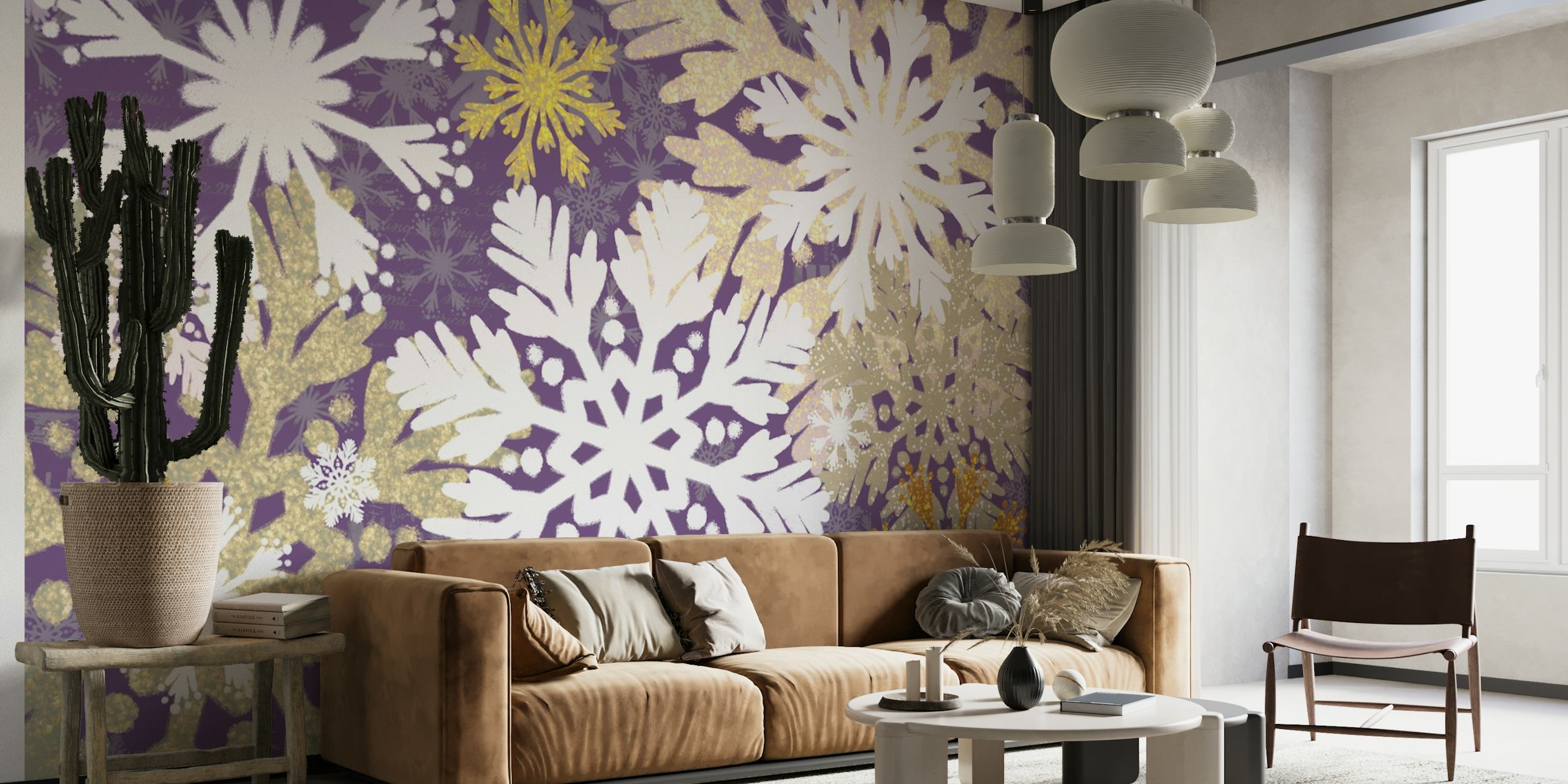Snowflakes Magic (Purple) wallpaper