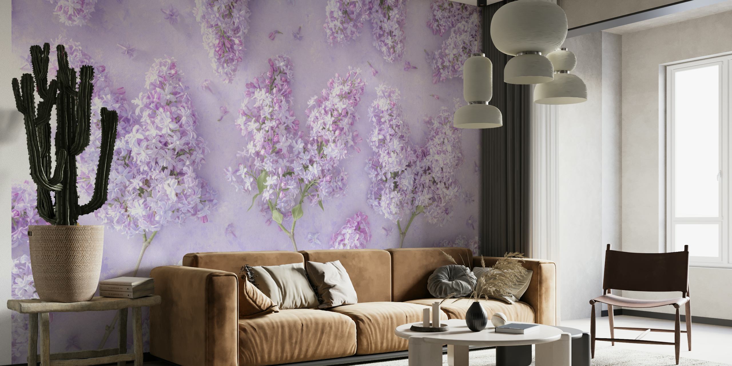 Ταπετσαρία Lilac Blossoms σε ρύθμιση δωματίου