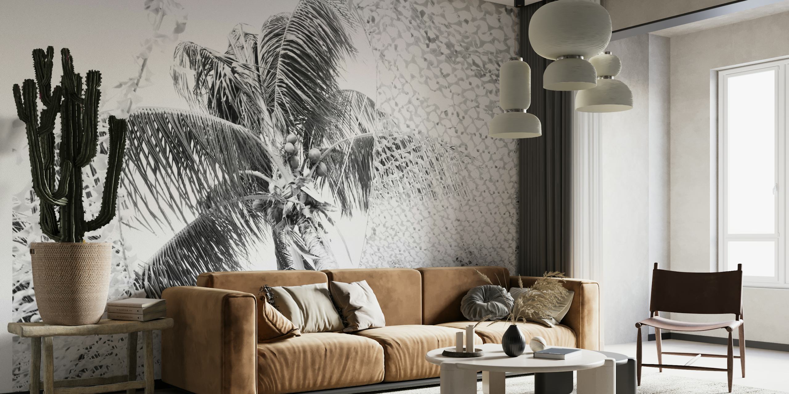 Caribbean Palm Tree Oasis 2 papel de parede