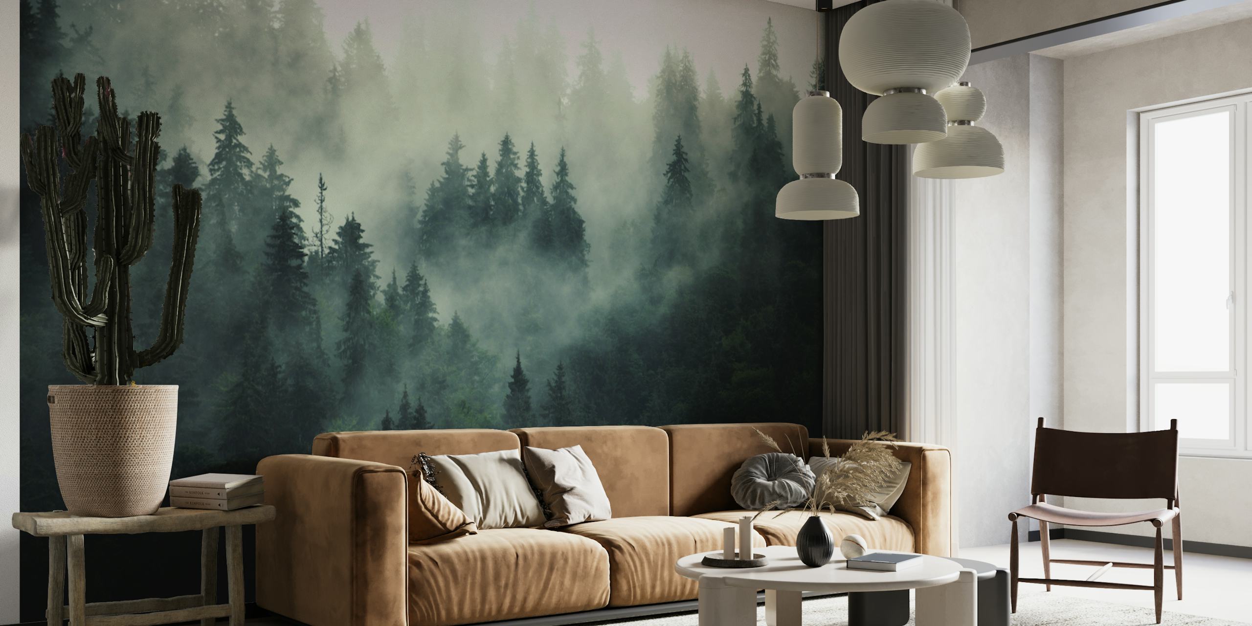Misty forest beauty II wallpaper
