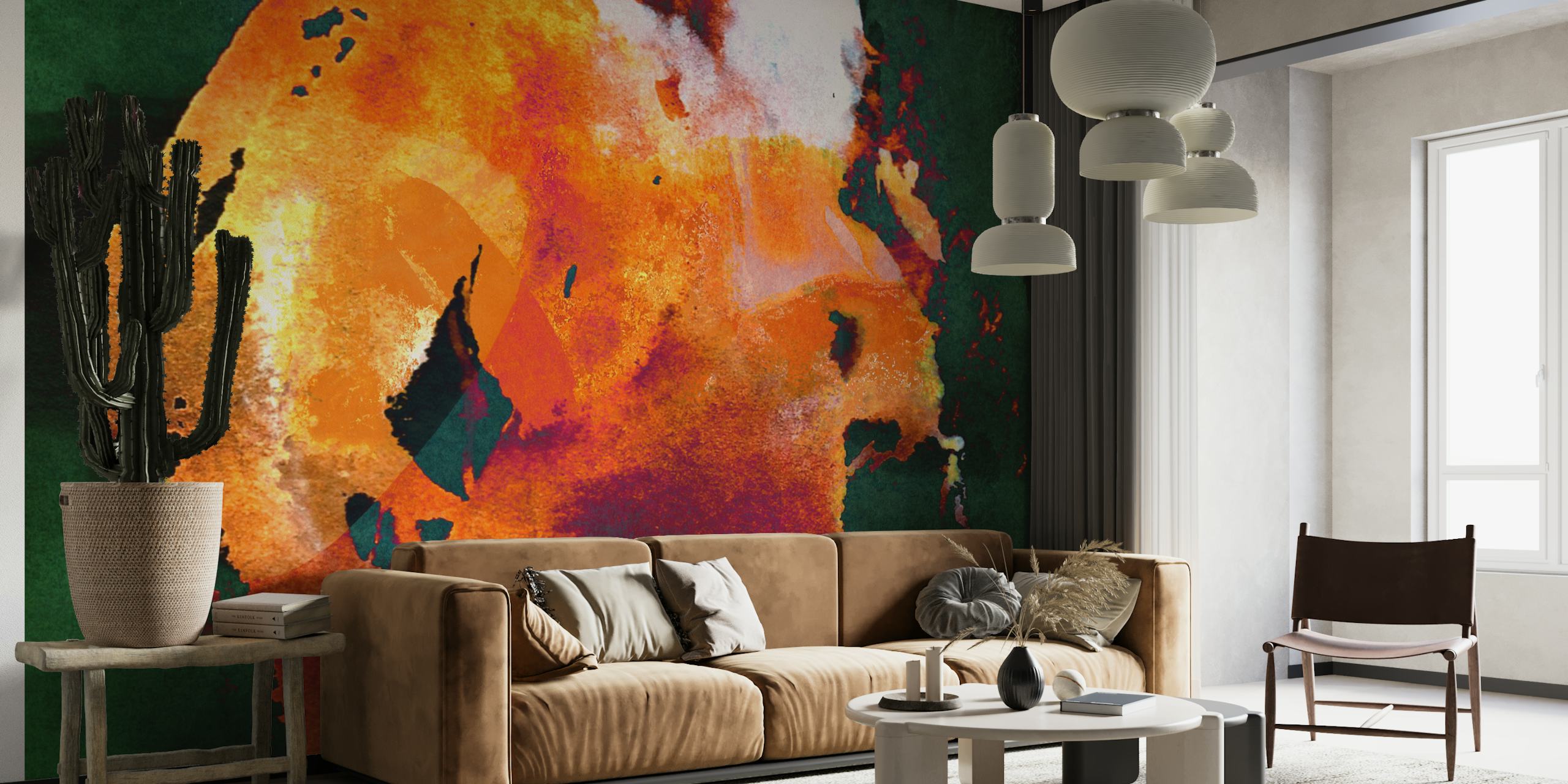 Papel pintado Japanese Wabi Sabi Bold en una habitación