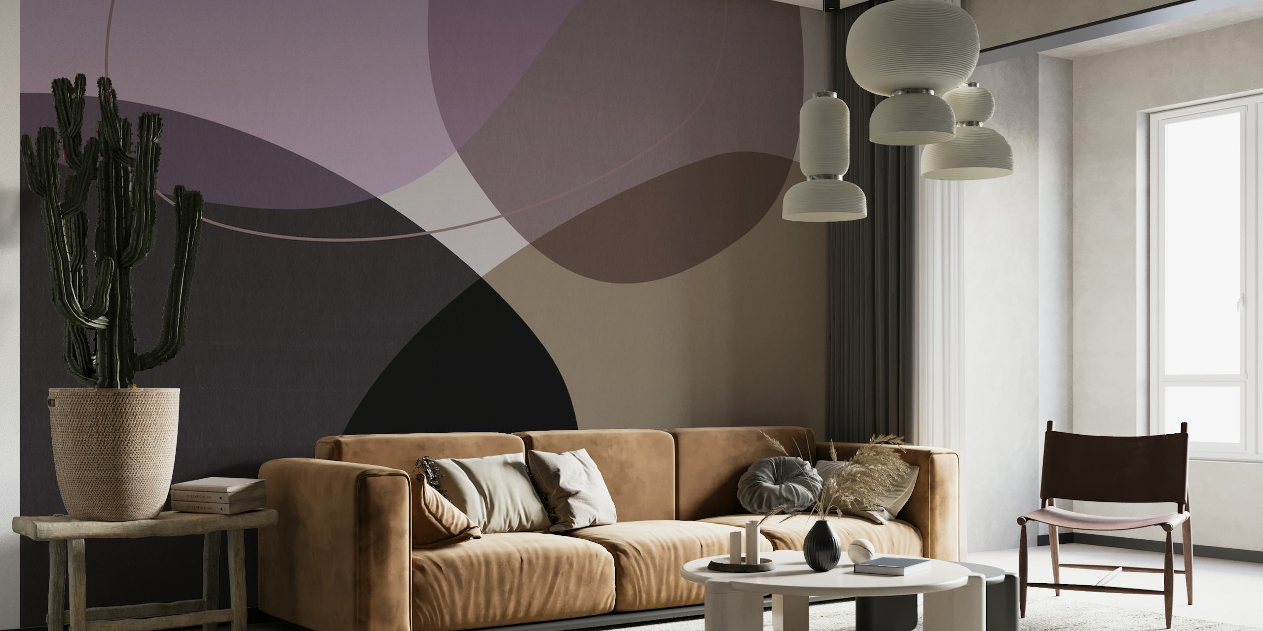 Abstract design wallpaper in a modern setting