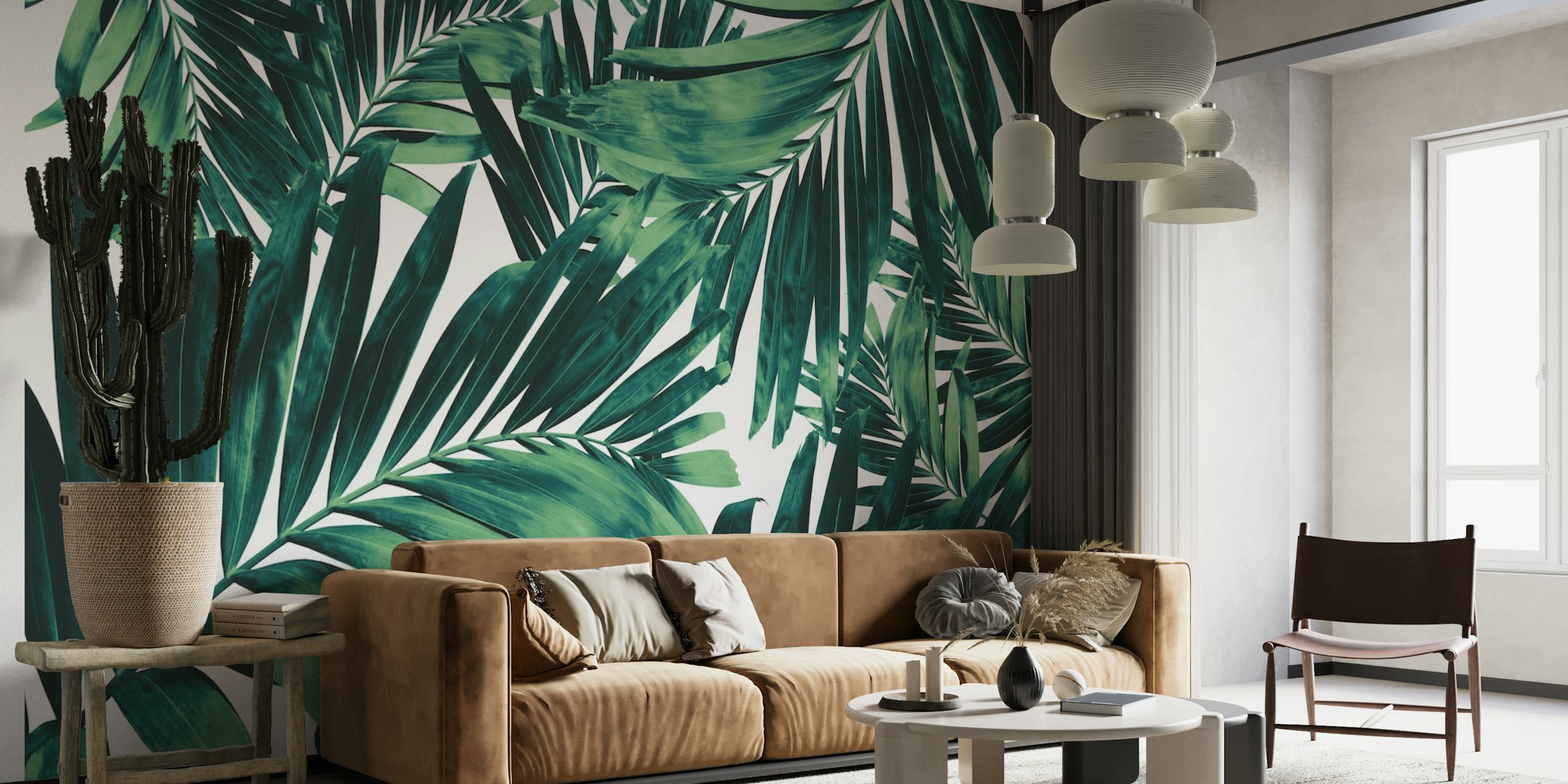 Palm Leaves Pattern Love 1 behang