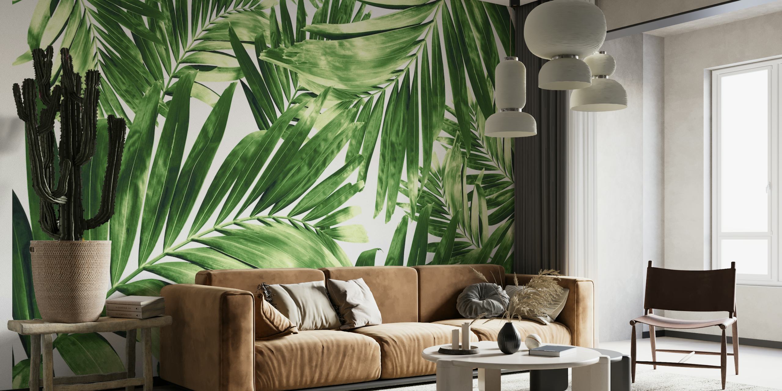 Palm Leaves Pattern Love 2 behang