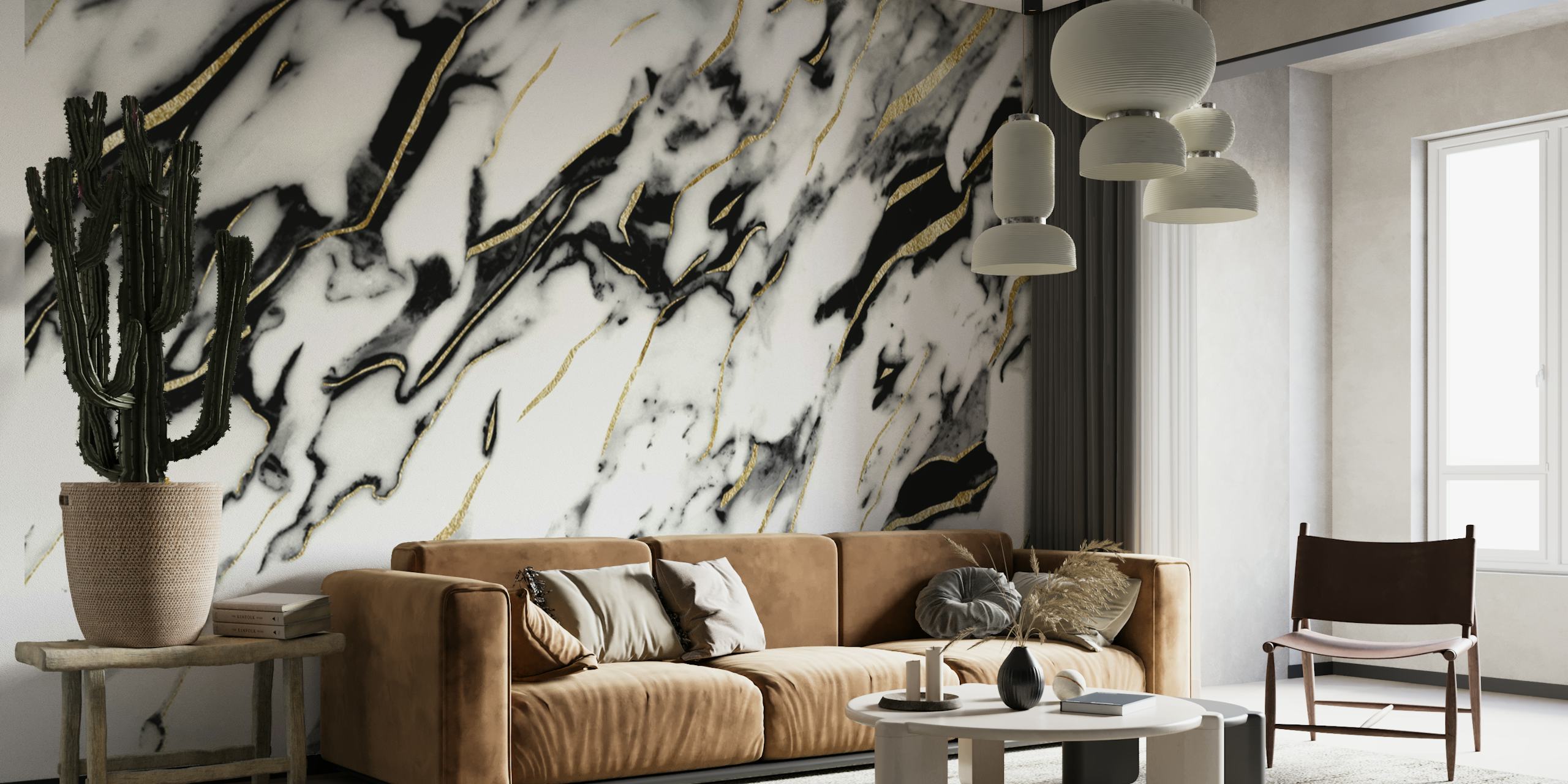 Classic vit marmor med guldaccenter