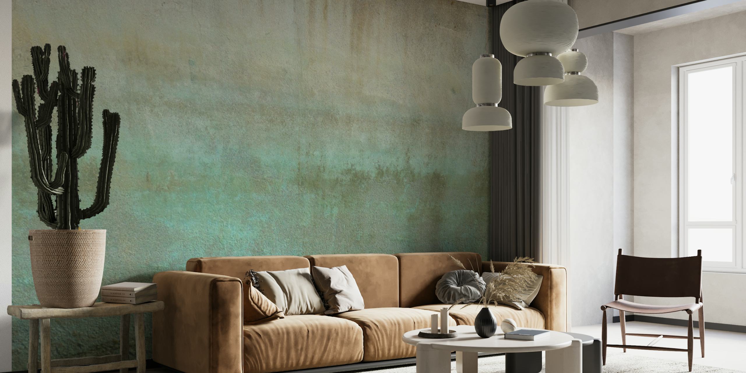 Turquoise wall art displayed in a room