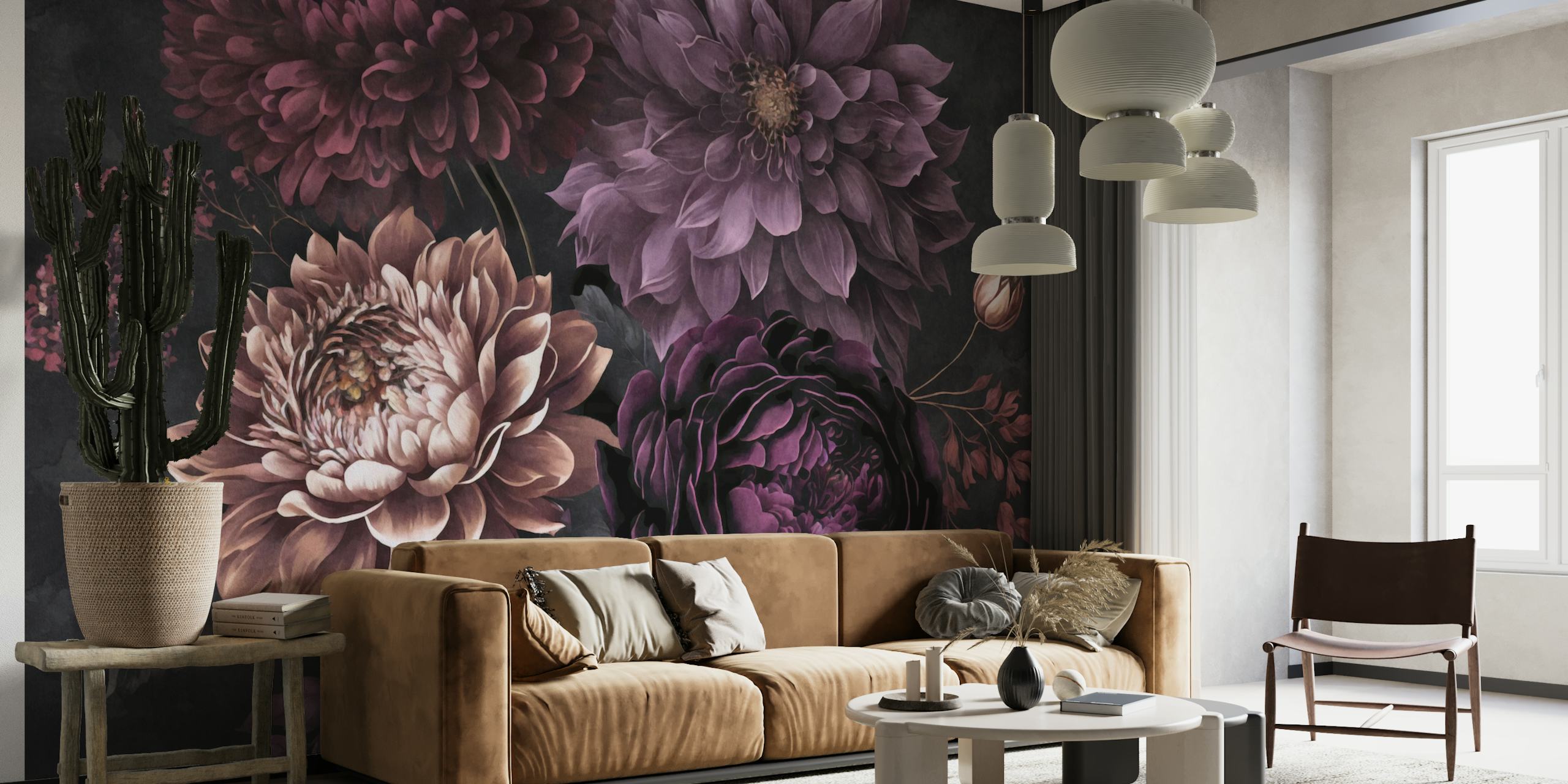 Watercolor Floral Elegance papel de parede