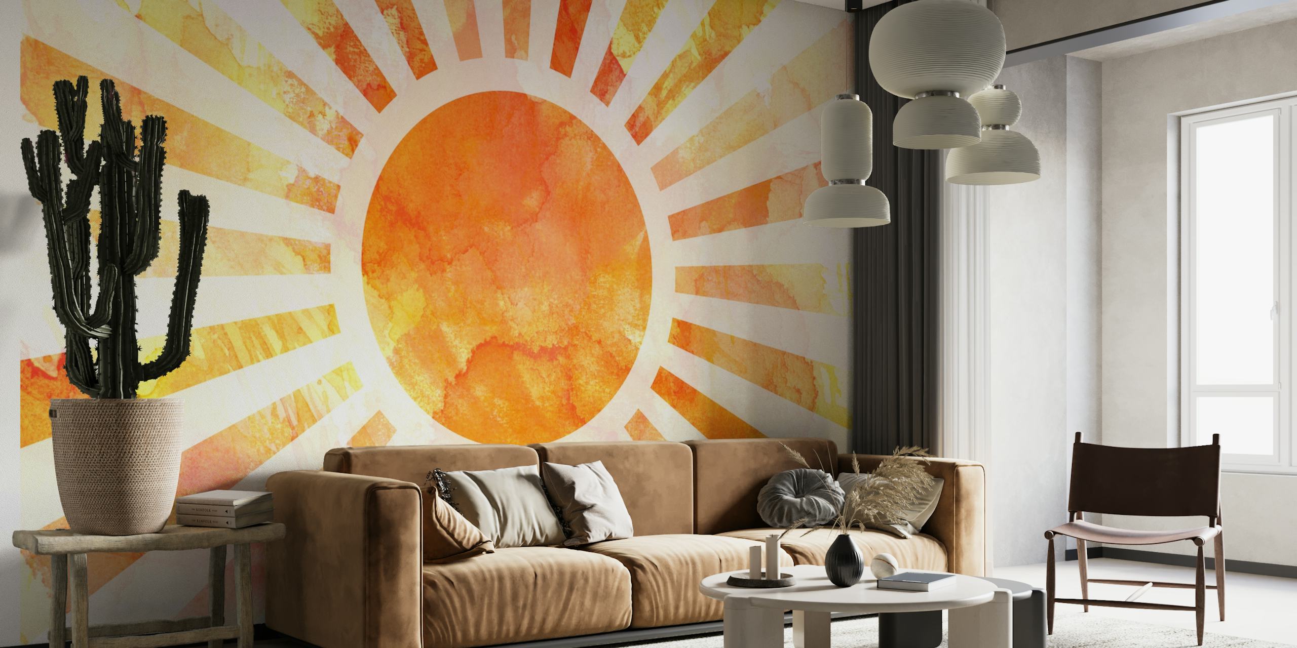 Sunrise Splash Sunbeams wallpaper