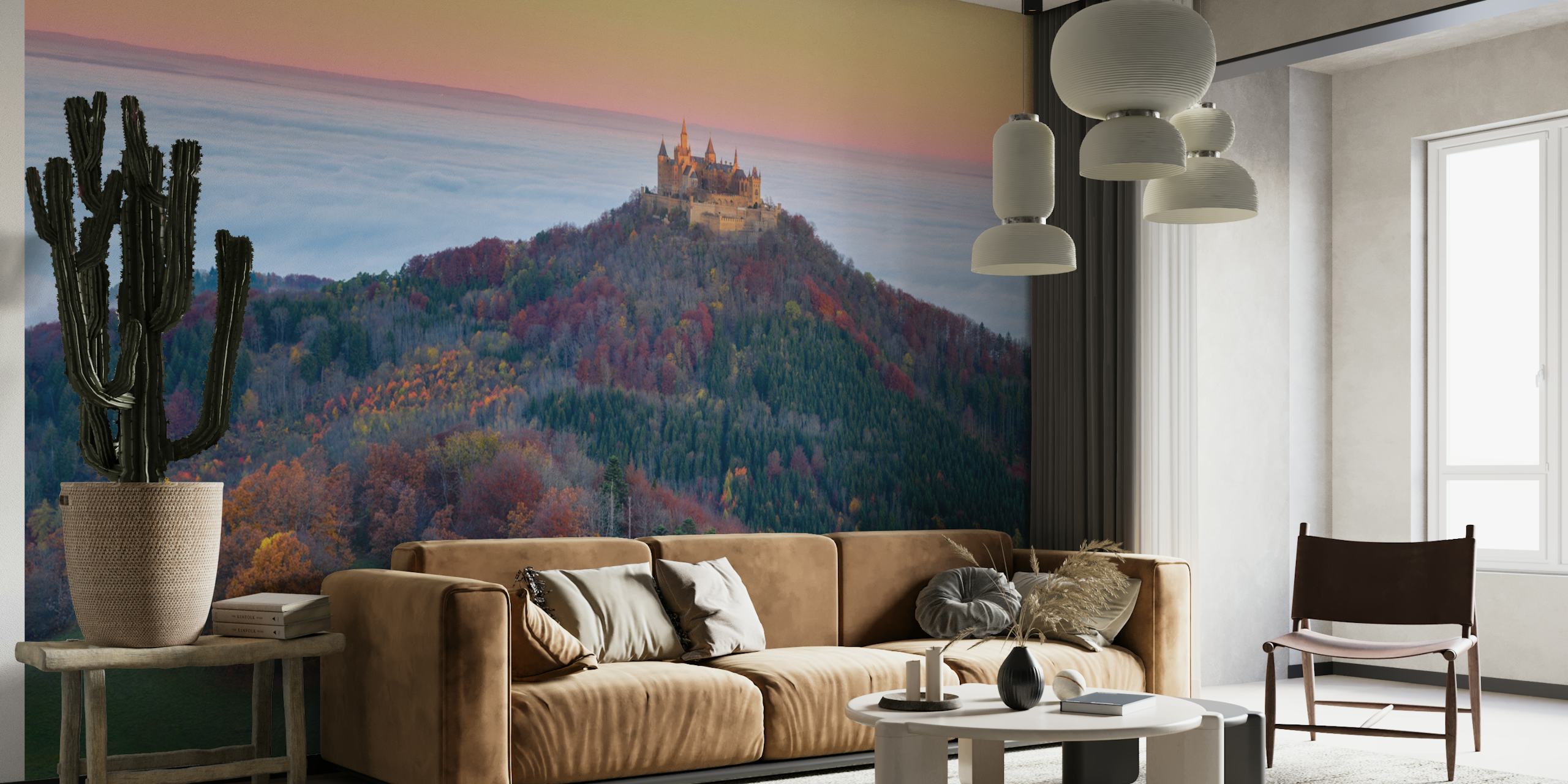 Autumn Fairytale wallpaper in a room setting