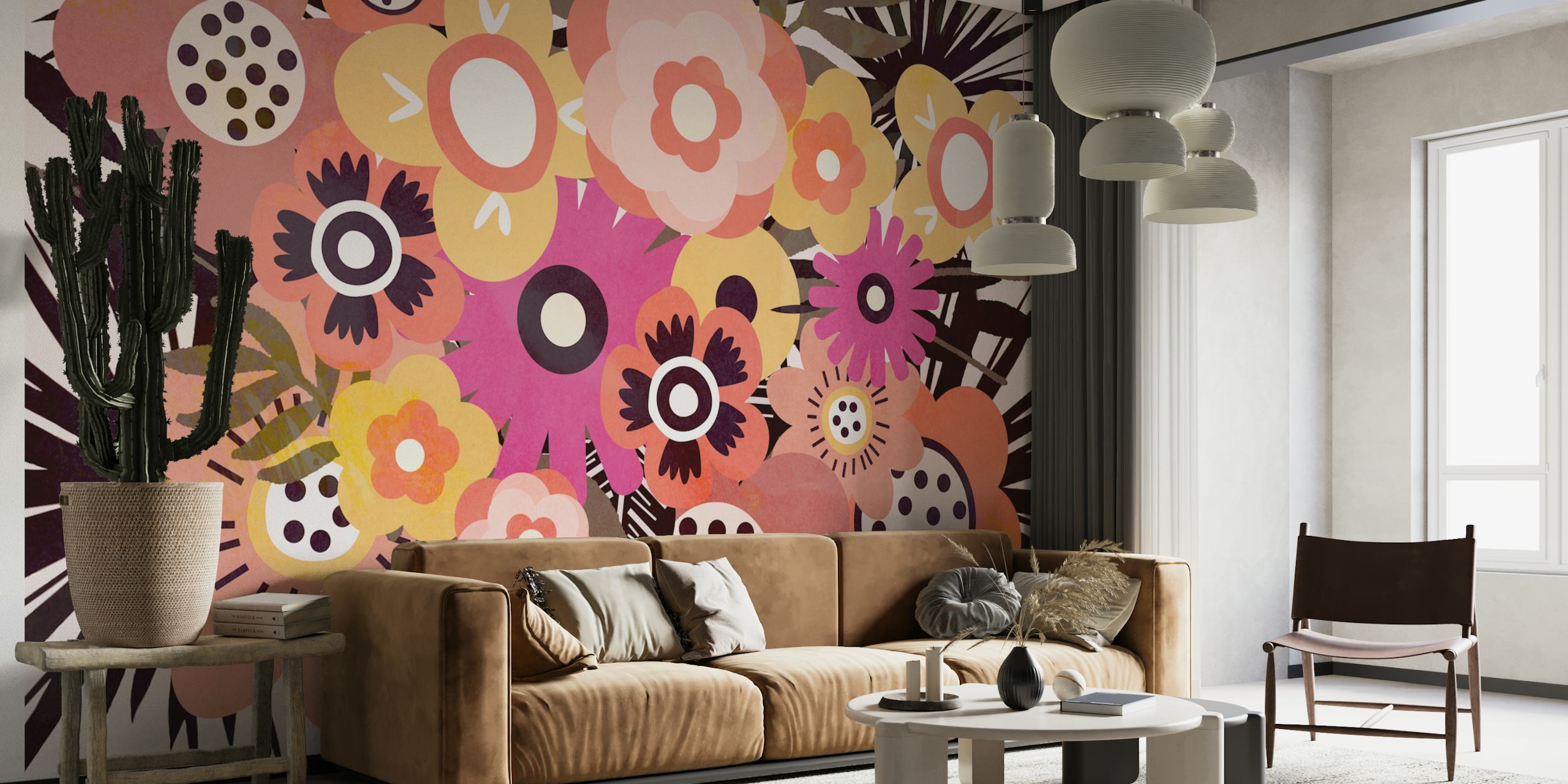 Bunte Blumenmuster-Design