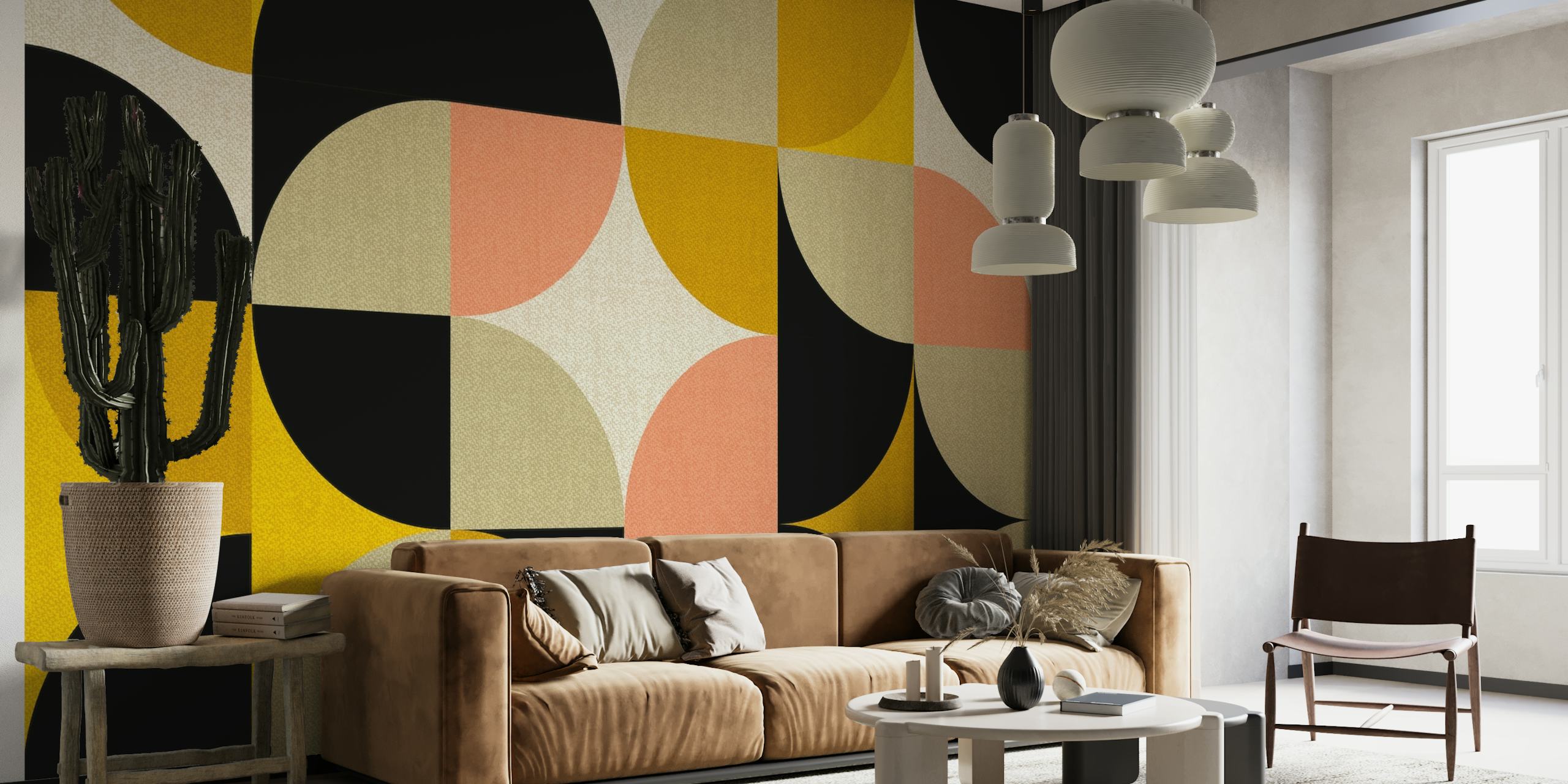 Geometric Bauhaus Abstract papel de parede