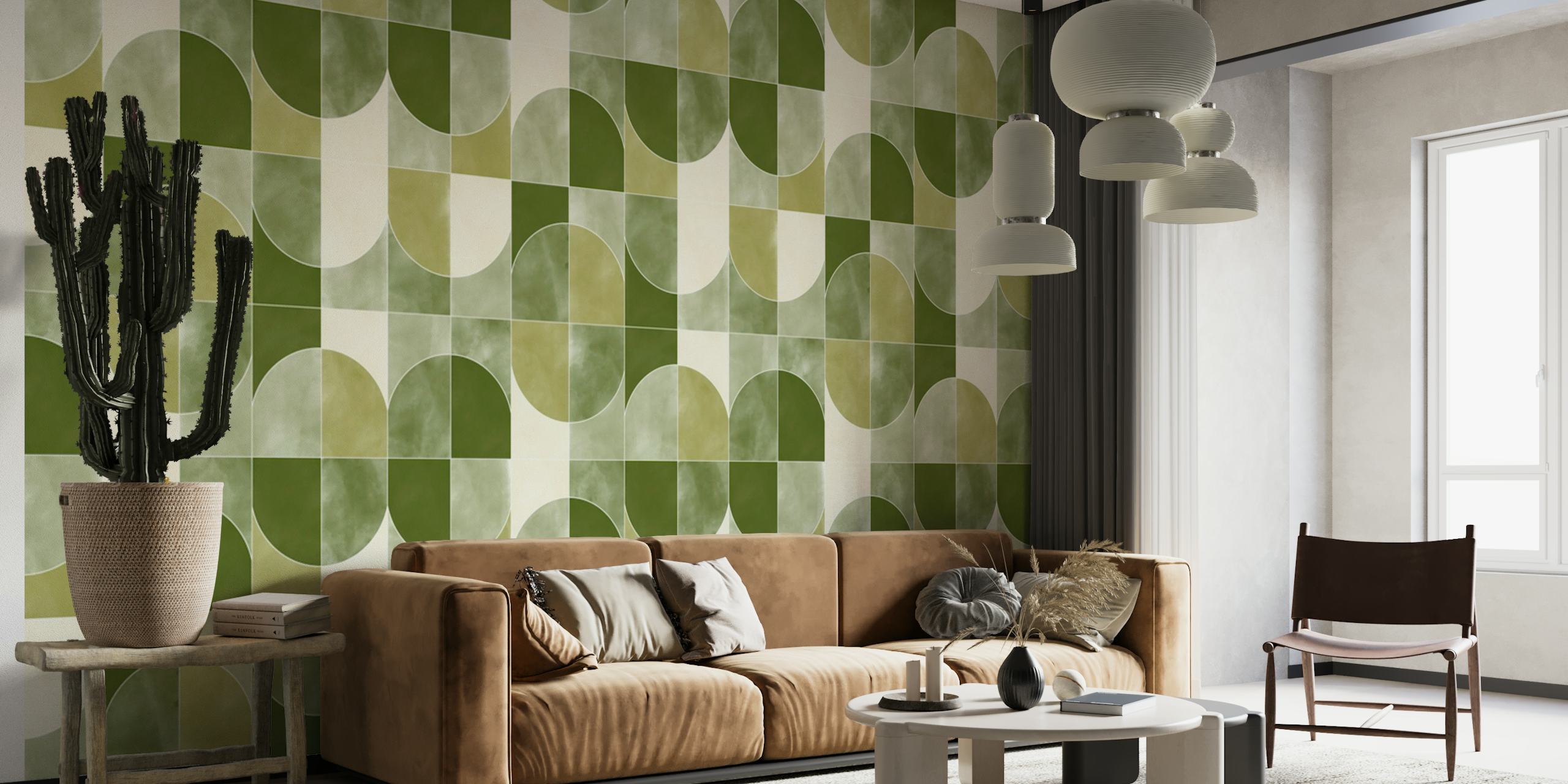 Color Washed Geo Tiles Musky wallpaper
